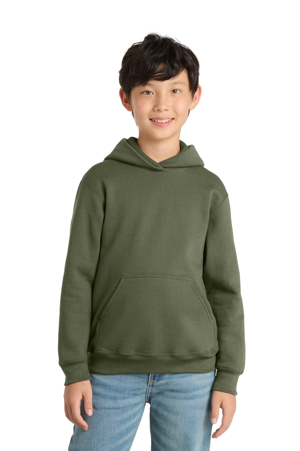 Custom Embroidery or DTF Print - Port & Co ™ Youth Core Fleece Pullover Hooded Sweatshirt PC78YH