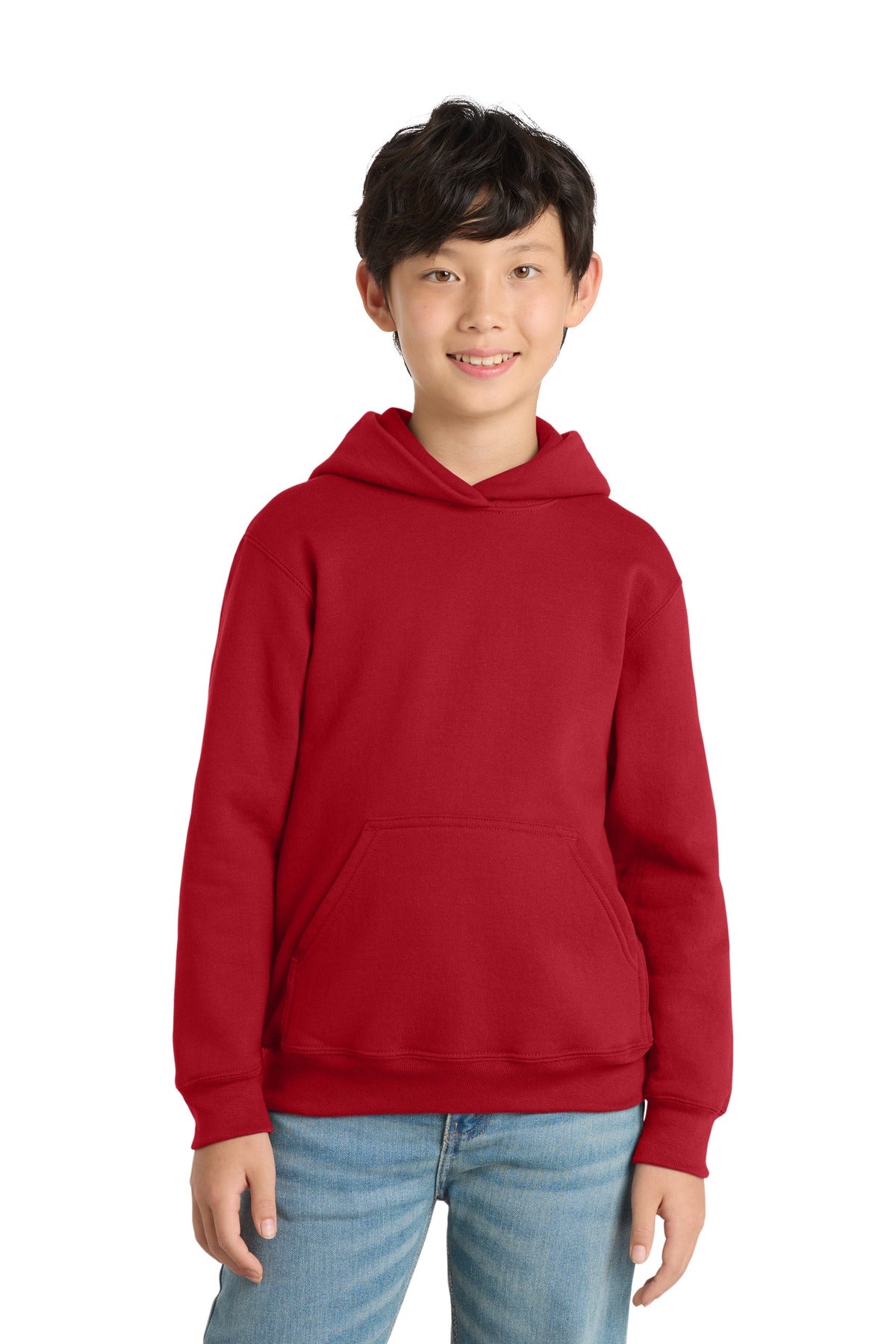 Custom Embroidery or DTF Print - Port & Co ™ Youth Core Fleece Pullover Hooded Sweatshirt PC78YH