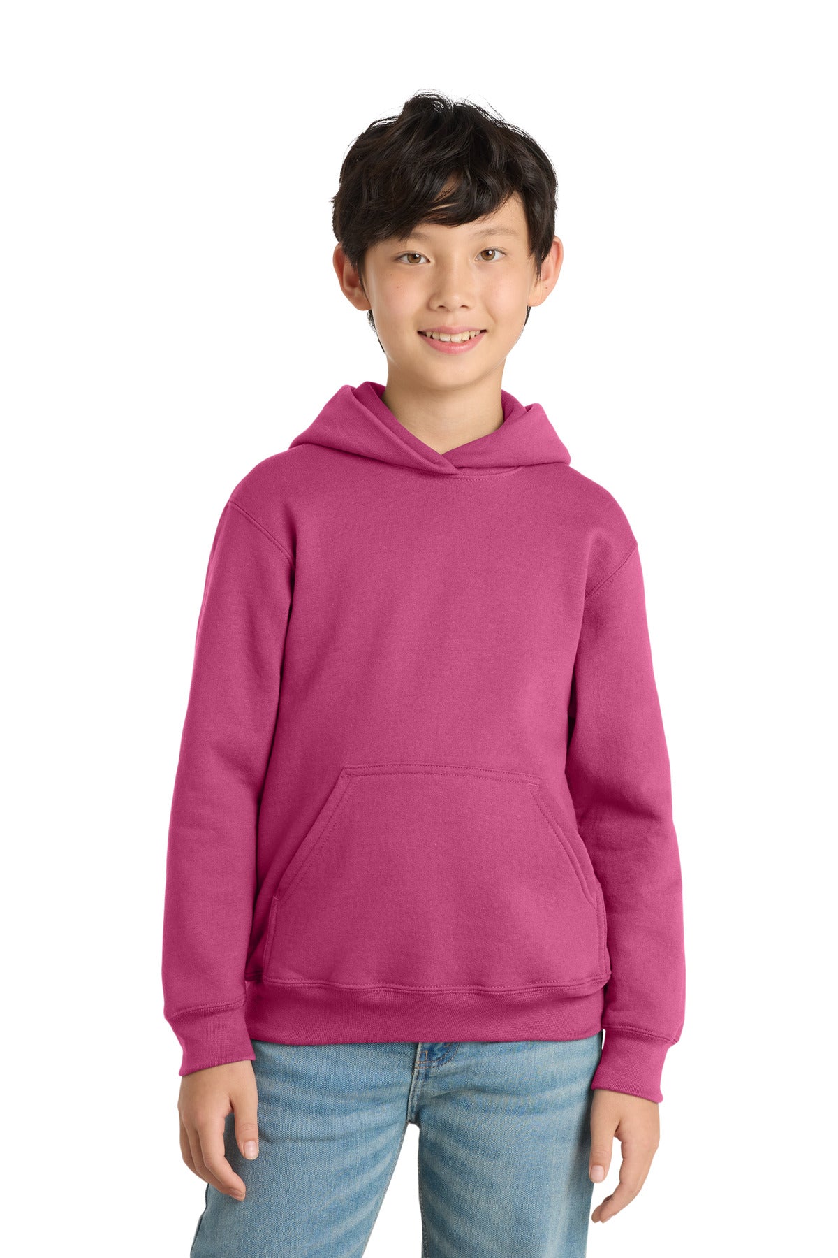 Custom Embroidery or DTF Print - Port & Co ™ Youth Core Fleece Pullover Hooded Sweatshirt PC78YH