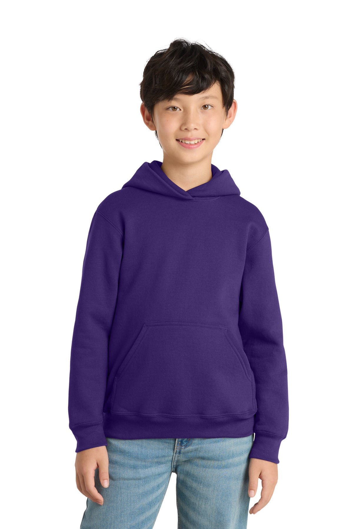 Custom Embroidery or DTF Print - Port & Co ™ Youth Core Fleece Pullover Hooded Sweatshirt PC78YH