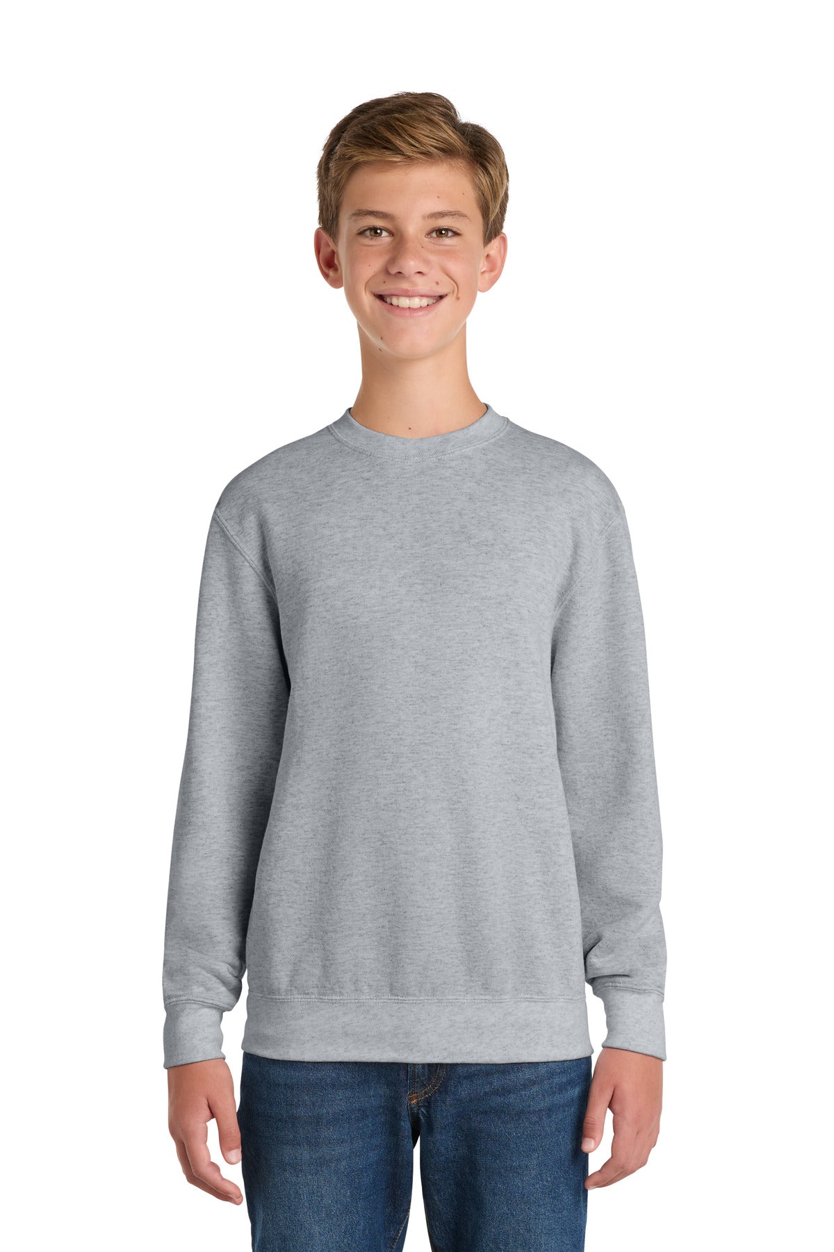 Custom Embroidery or DTF Print - Port & Co ™ Youth Core Fleece Crewneck Sweatshirt PC78Y