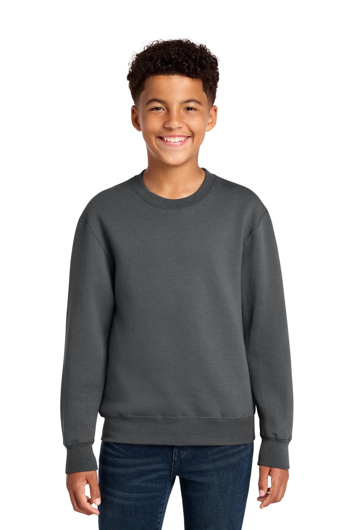 Custom Embroidery or DTF Print - Port & Co ® Youth Core Fleece Crewneck Sweatshirt PC78Y