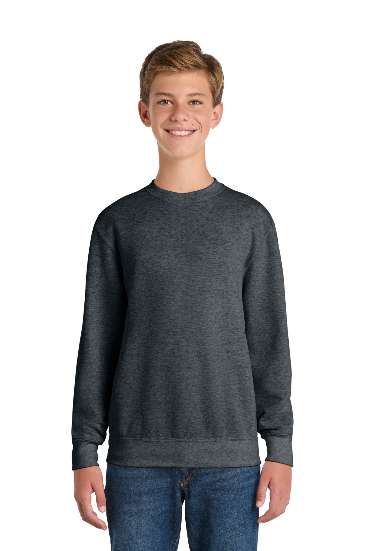 Custom Embroidery or DTF Print - Port & Co ™ Youth Core Fleece Crewneck Sweatshirt PC78Y