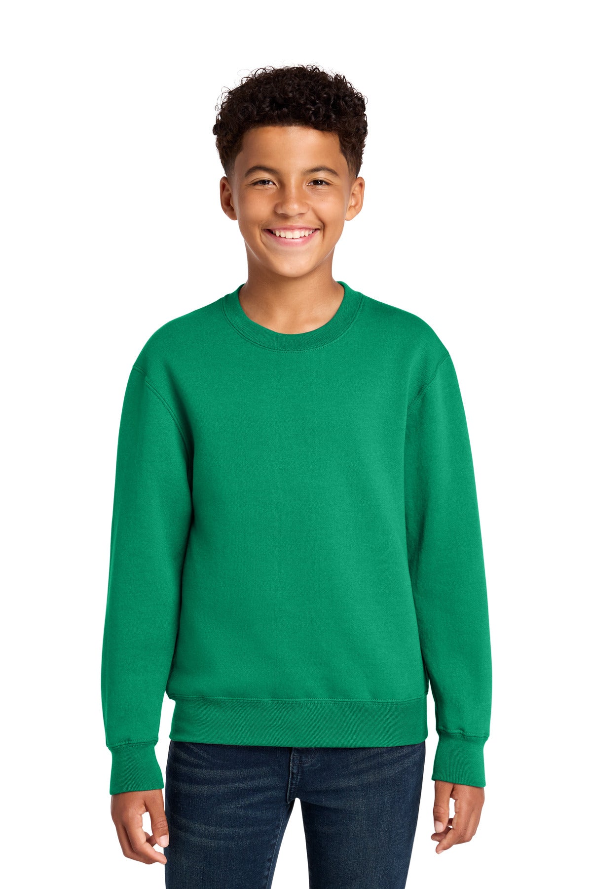 Custom Embroidery or DTF Print - Port & Co ® Youth Core Fleece Crewneck Sweatshirt PC78Y