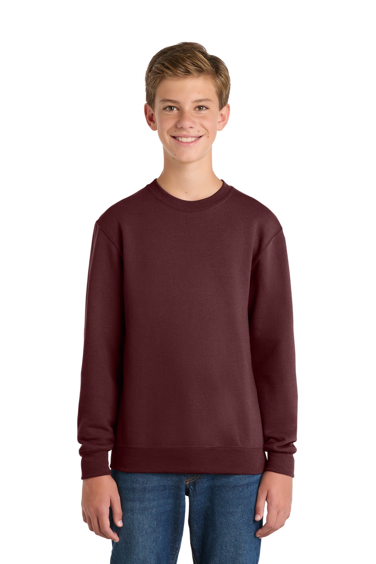 Custom Embroidery or DTF Print - Port & Co ™ Youth Core Fleece Crewneck Sweatshirt PC78Y