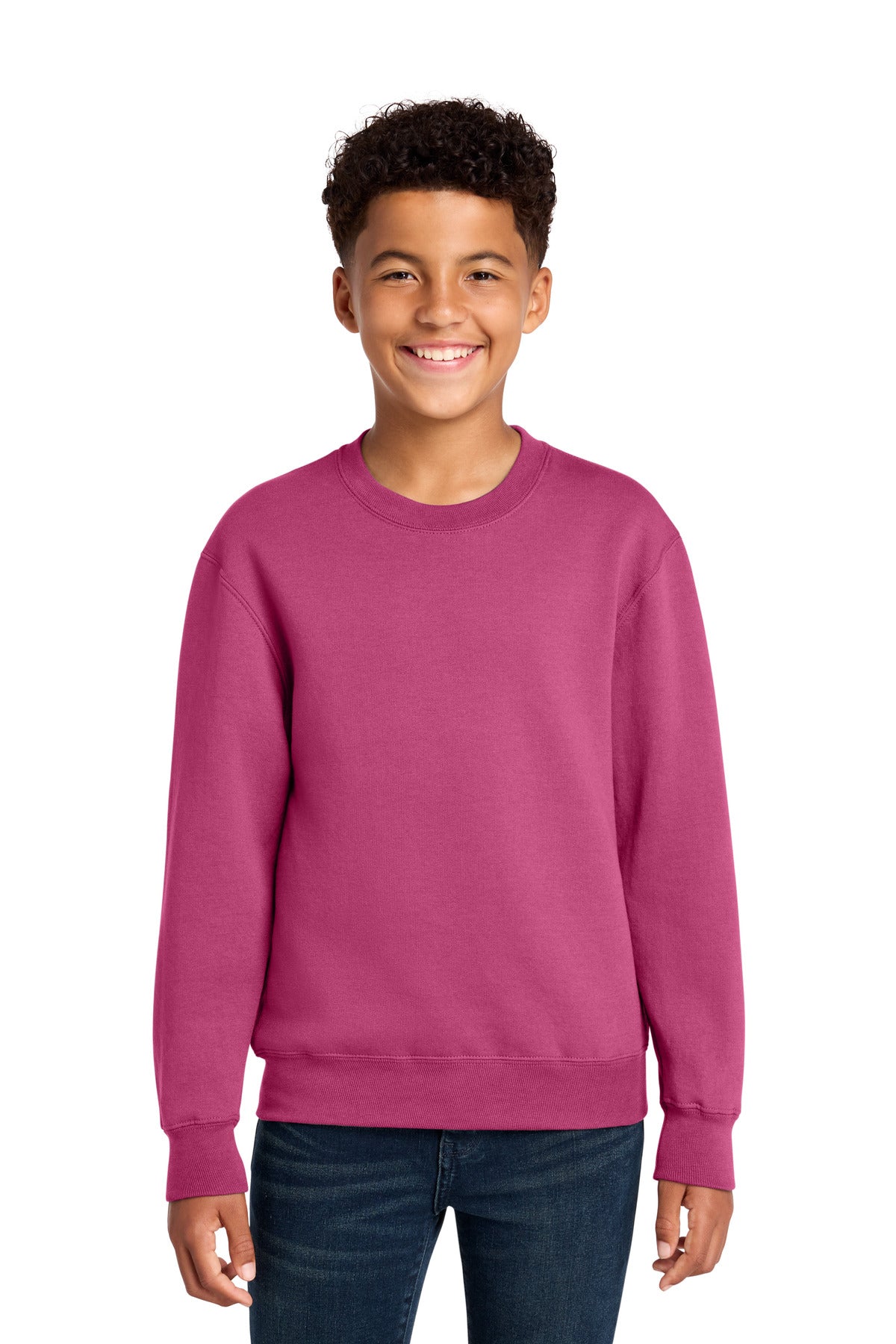 Custom Embroidery or DTF Print - Port & Co ® Youth Core Fleece Crewneck Sweatshirt PC78Y