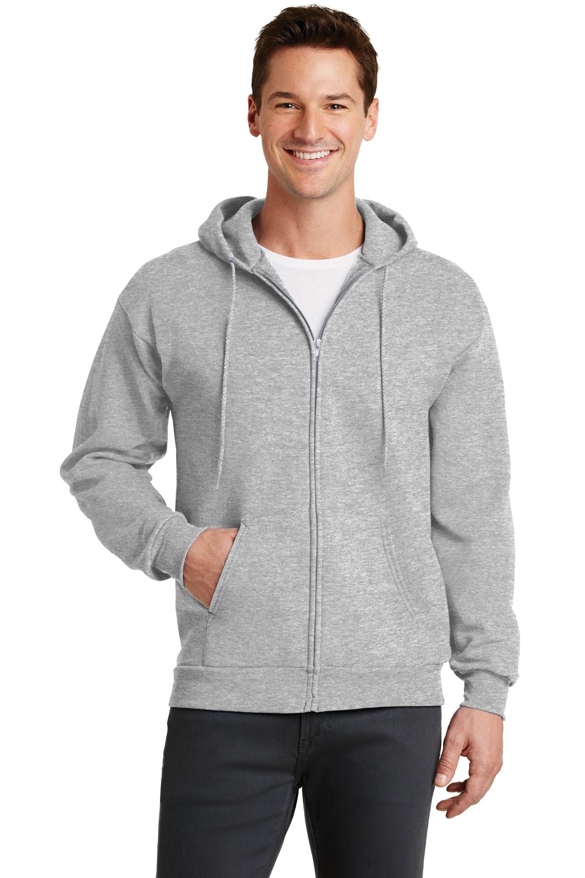 Custom Embroidered - Port & Company® - Core Fleece Full-Zip Hooded Sweatshirt. PC78ZH