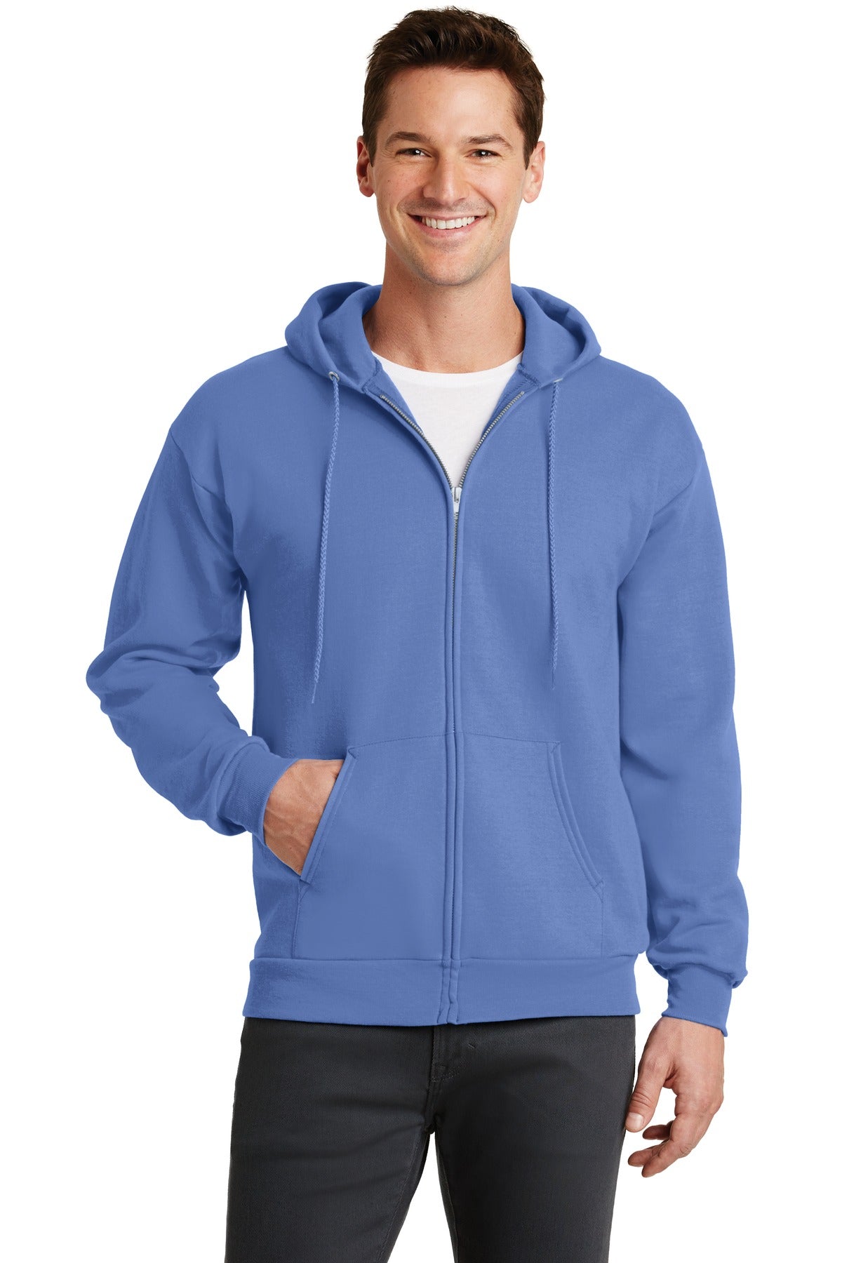 Custom Embroidered - Port & Company® - Core Fleece Full-Zip Hooded Sweatshirt. PC78ZH