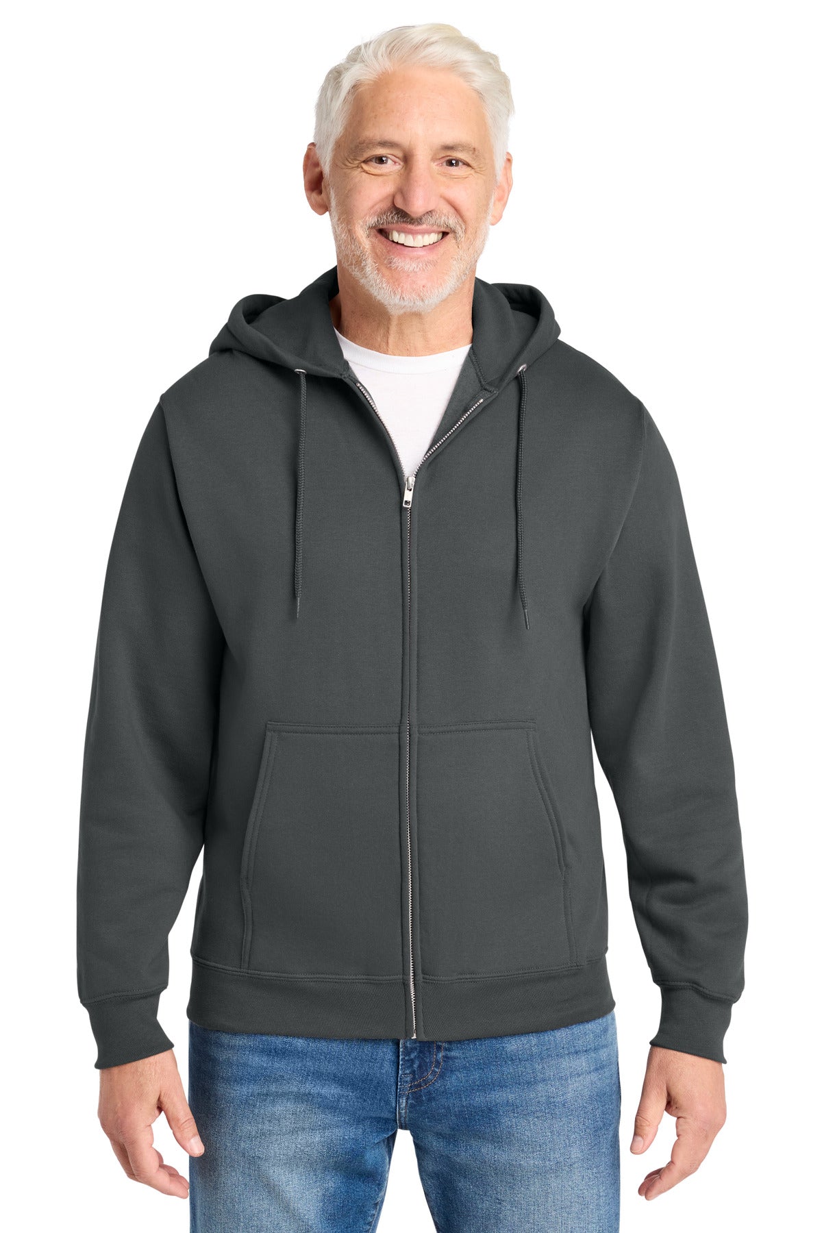 Custom Embroidery or DTF Print - Port & Co ® Core Fleece Full-Zip Hooded Sweatshirt. PC78ZH