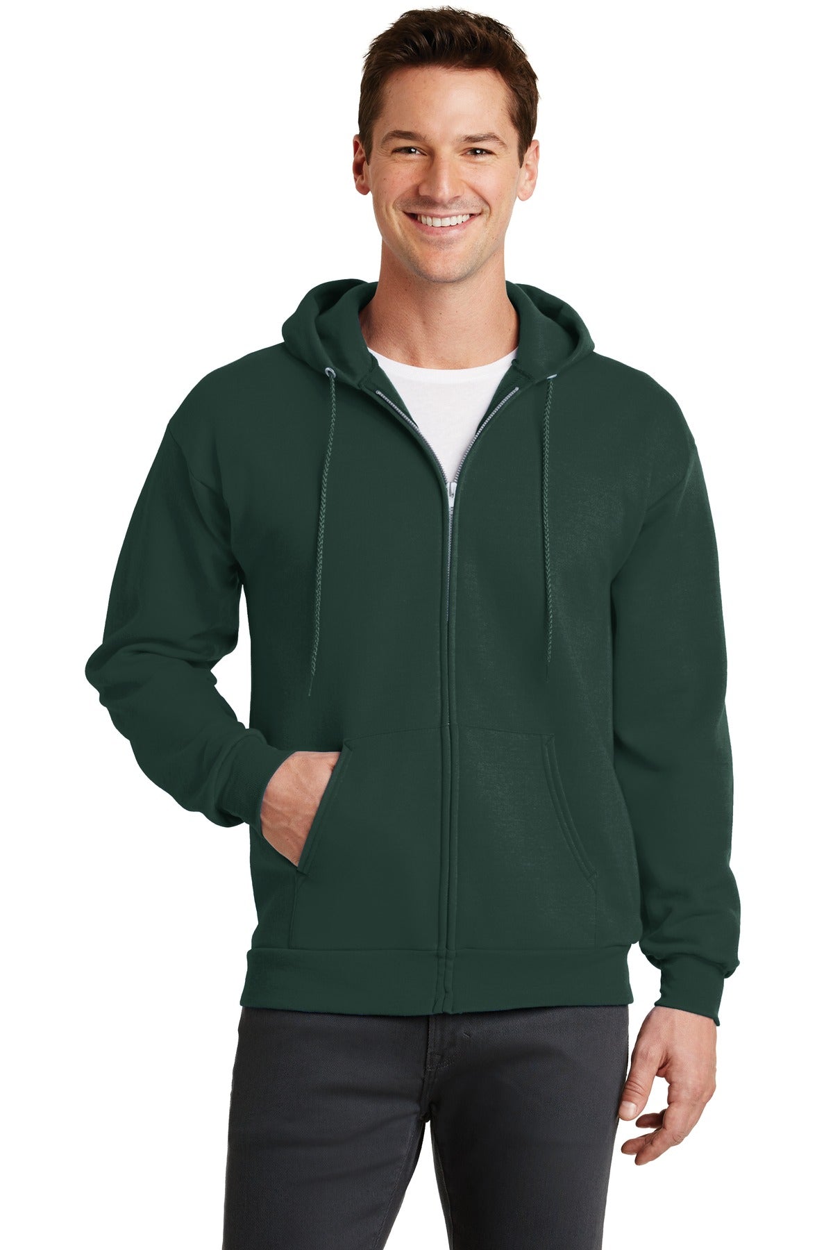 Custom Embroidered - Port & Company® - Core Fleece Full-Zip Hooded Sweatshirt. PC78ZH