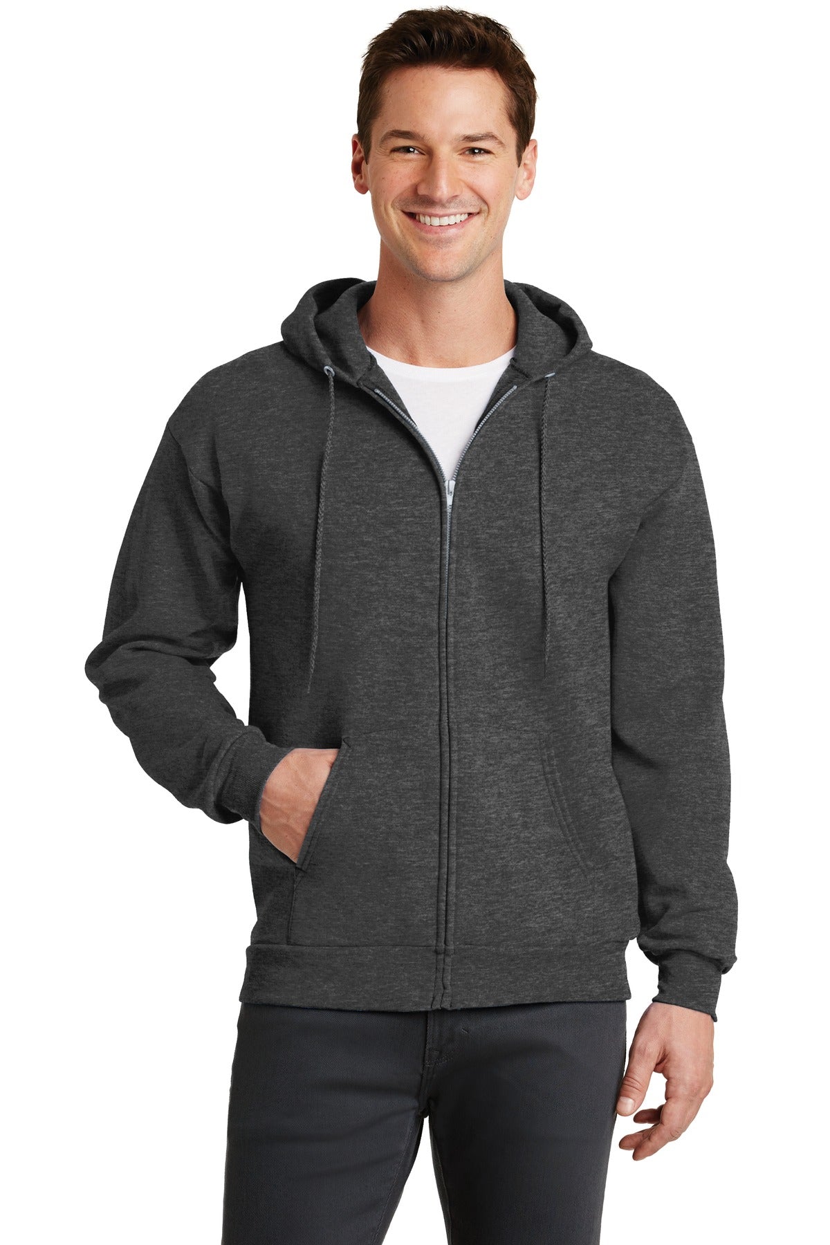 Custom Embroidered - Port & Company® - Core Fleece Full-Zip Hooded Sweatshirt. PC78ZH