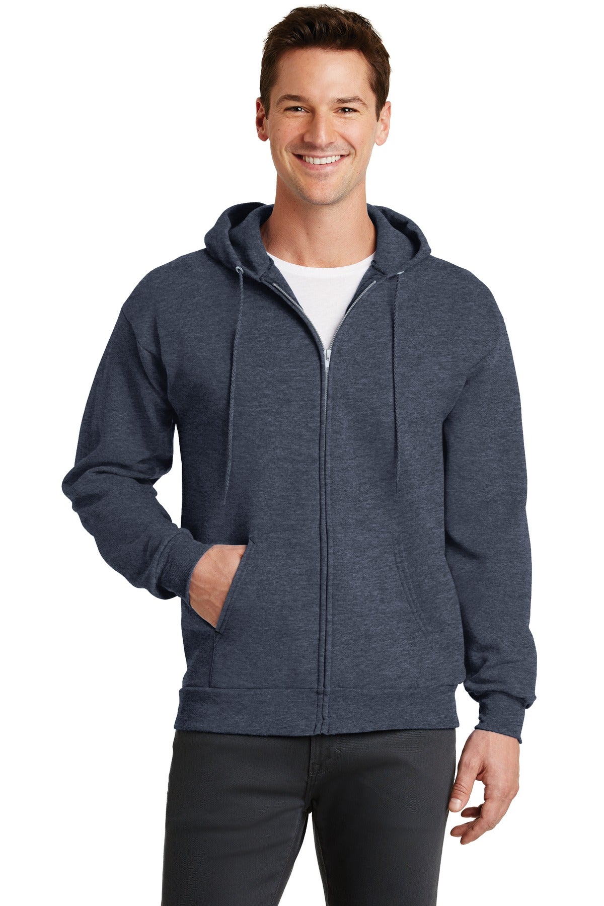 Custom Embroidered - Port & Company® - Core Fleece Full-Zip Hooded Sweatshirt. PC78ZH