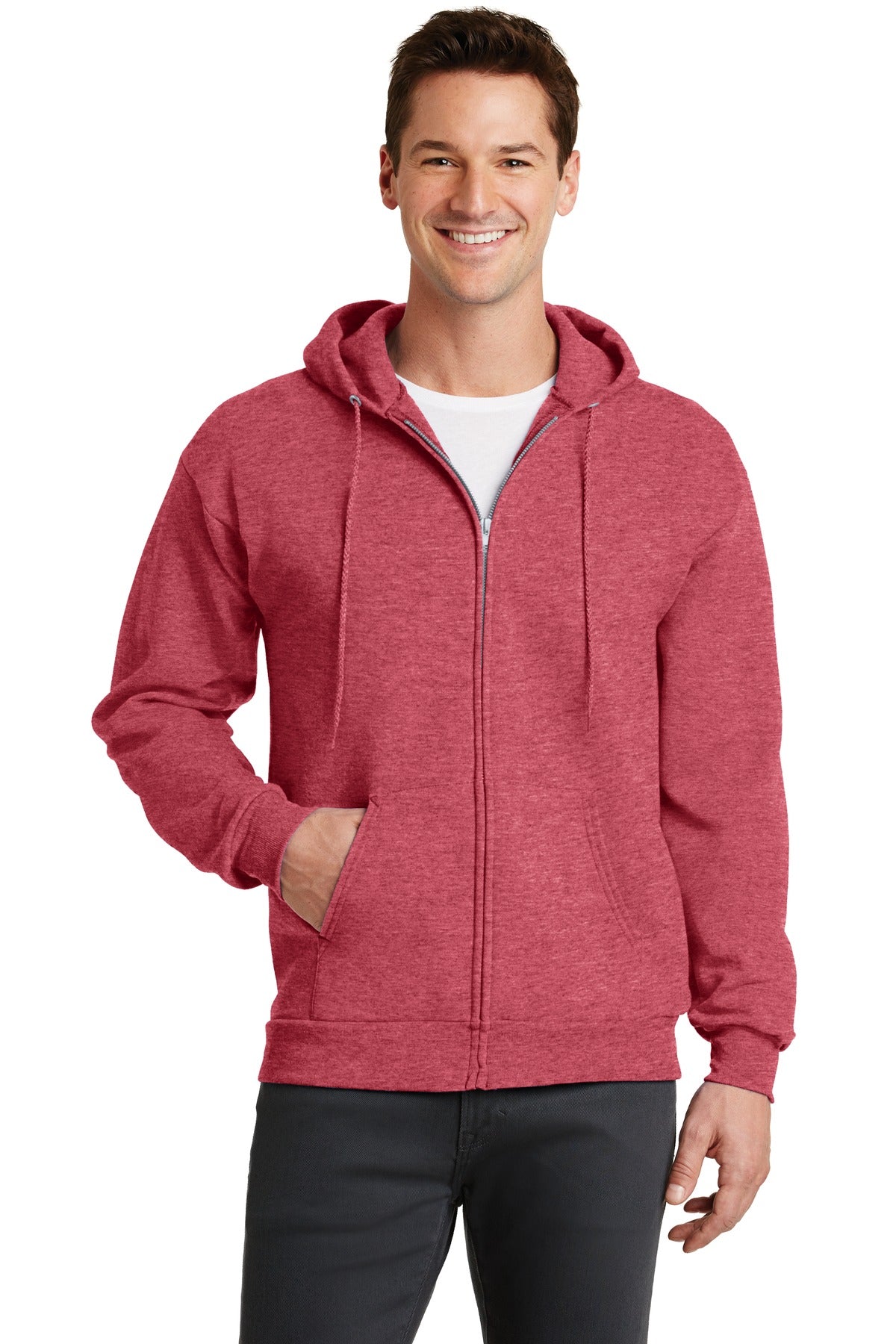 Custom Embroidered - Port & Company® - Core Fleece Full-Zip Hooded Sweatshirt. PC78ZH