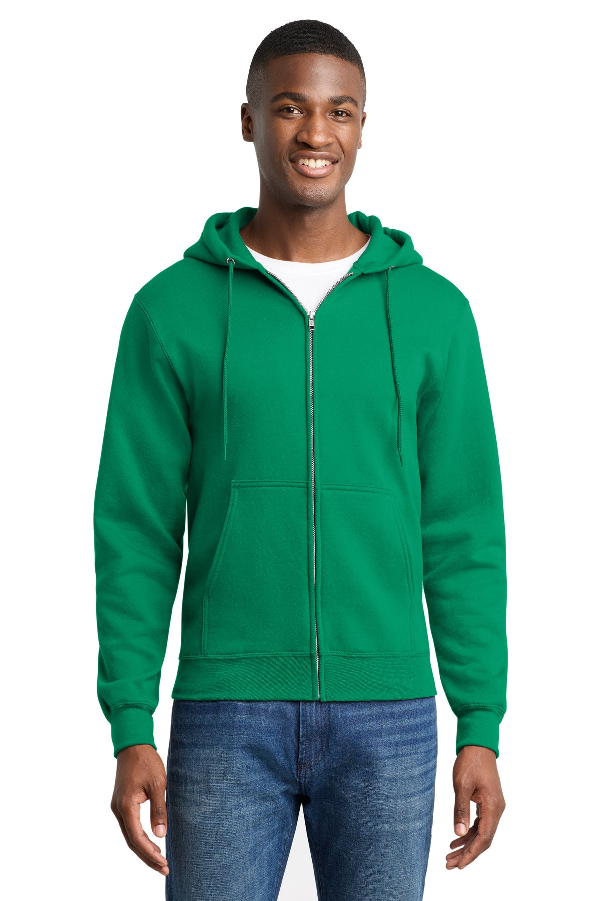 Custom Embroidery or DTF Print - Port & Co ™ Core Fleece Full-Zip Hooded Sweatshirt. PC78ZH