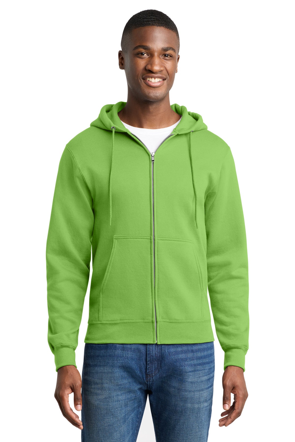 Custom Embroidery or DTF Print - Port & Co ™ Core Fleece Full-Zip Hooded Sweatshirt. PC78ZH