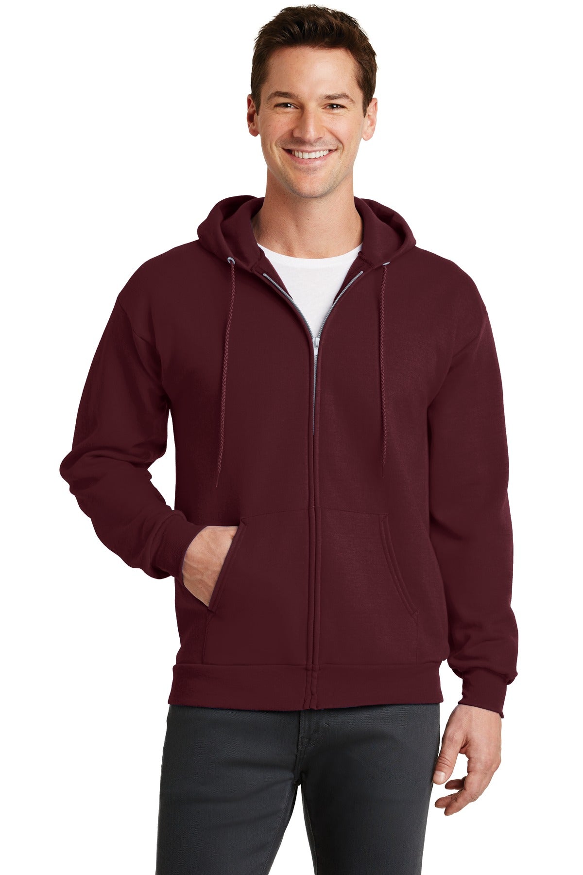 Custom Embroidered - Port & Company® - Core Fleece Full-Zip Hooded Sweatshirt. PC78ZH