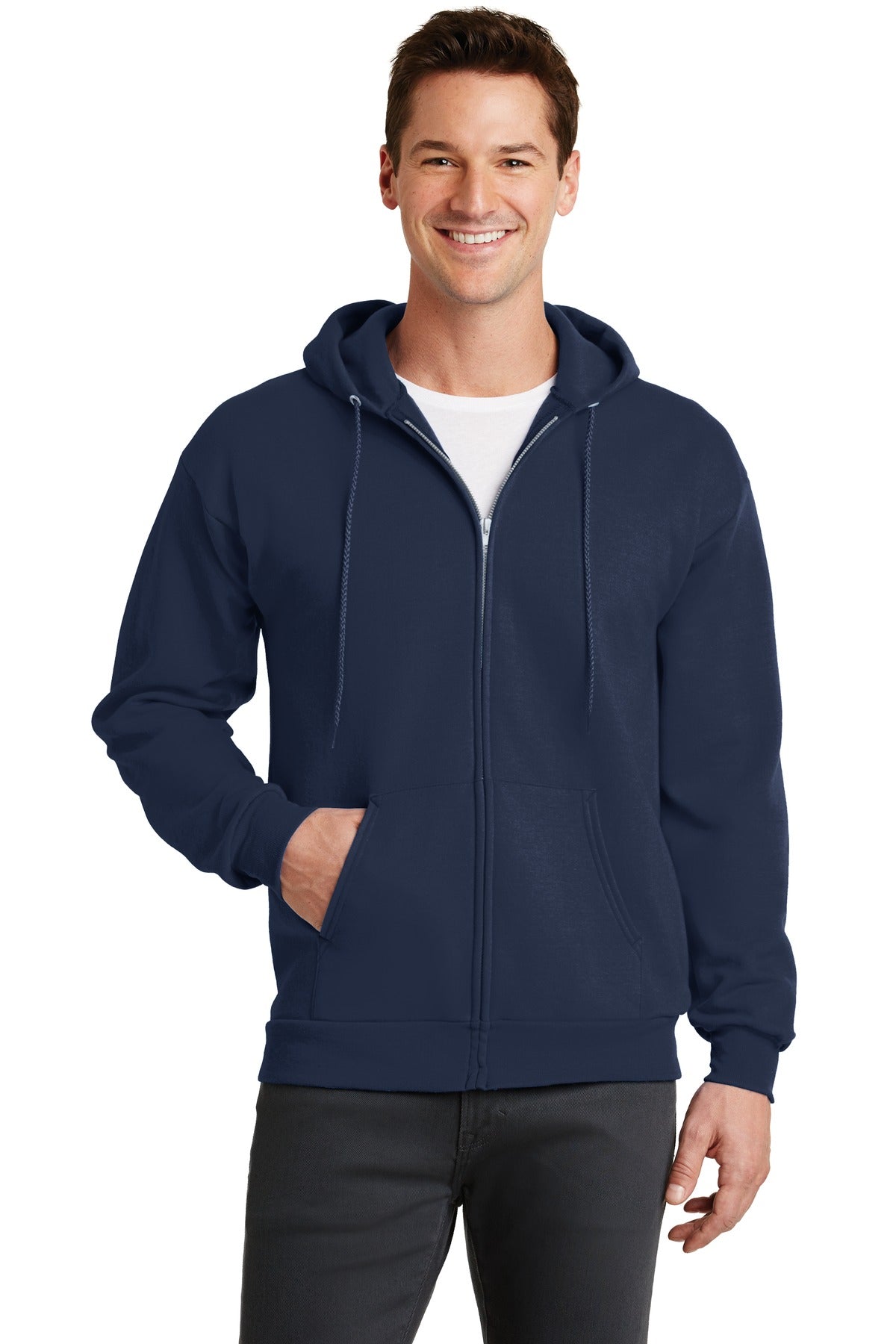 Custom Embroidered - Port & Company® - Core Fleece Full-Zip Hooded Sweatshirt. PC78ZH
