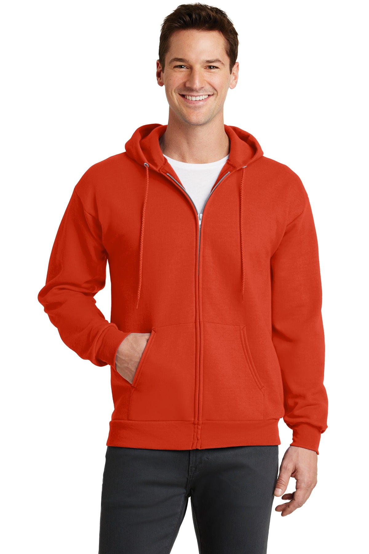 Custom Embroidered - Port & Company® - Core Fleece Full-Zip Hooded Sweatshirt. PC78ZH