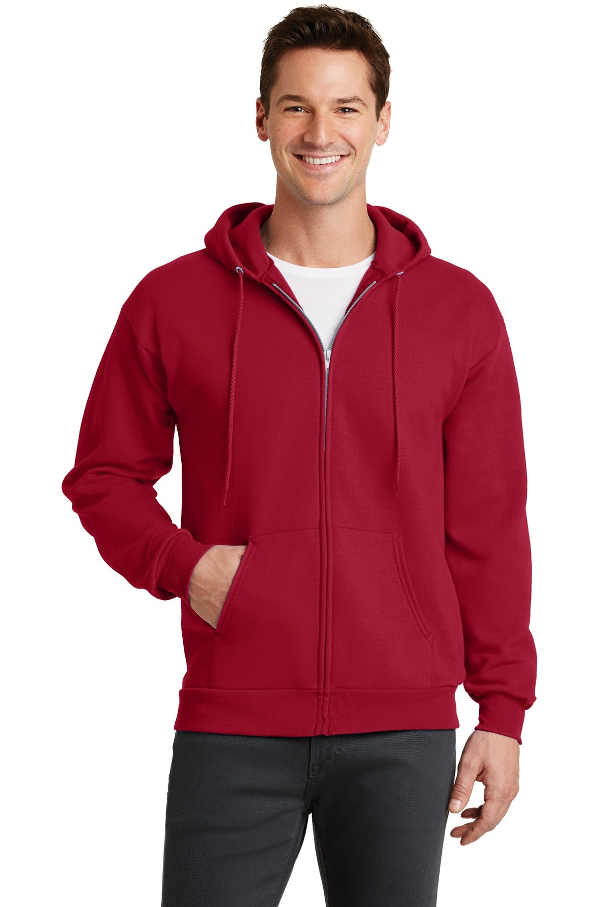 Custom Embroidered - Port & Company® - Core Fleece Full-Zip Hooded Sweatshirt. PC78ZH