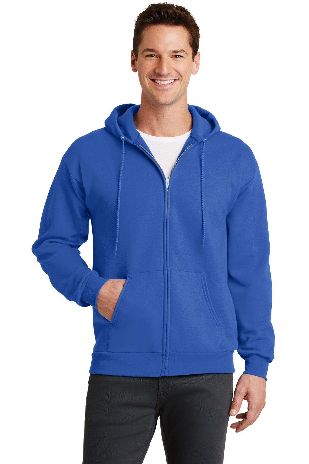 Custom Embroidered - Port & Company® - Core Fleece Full-Zip Hooded Sweatshirt. PC78ZH