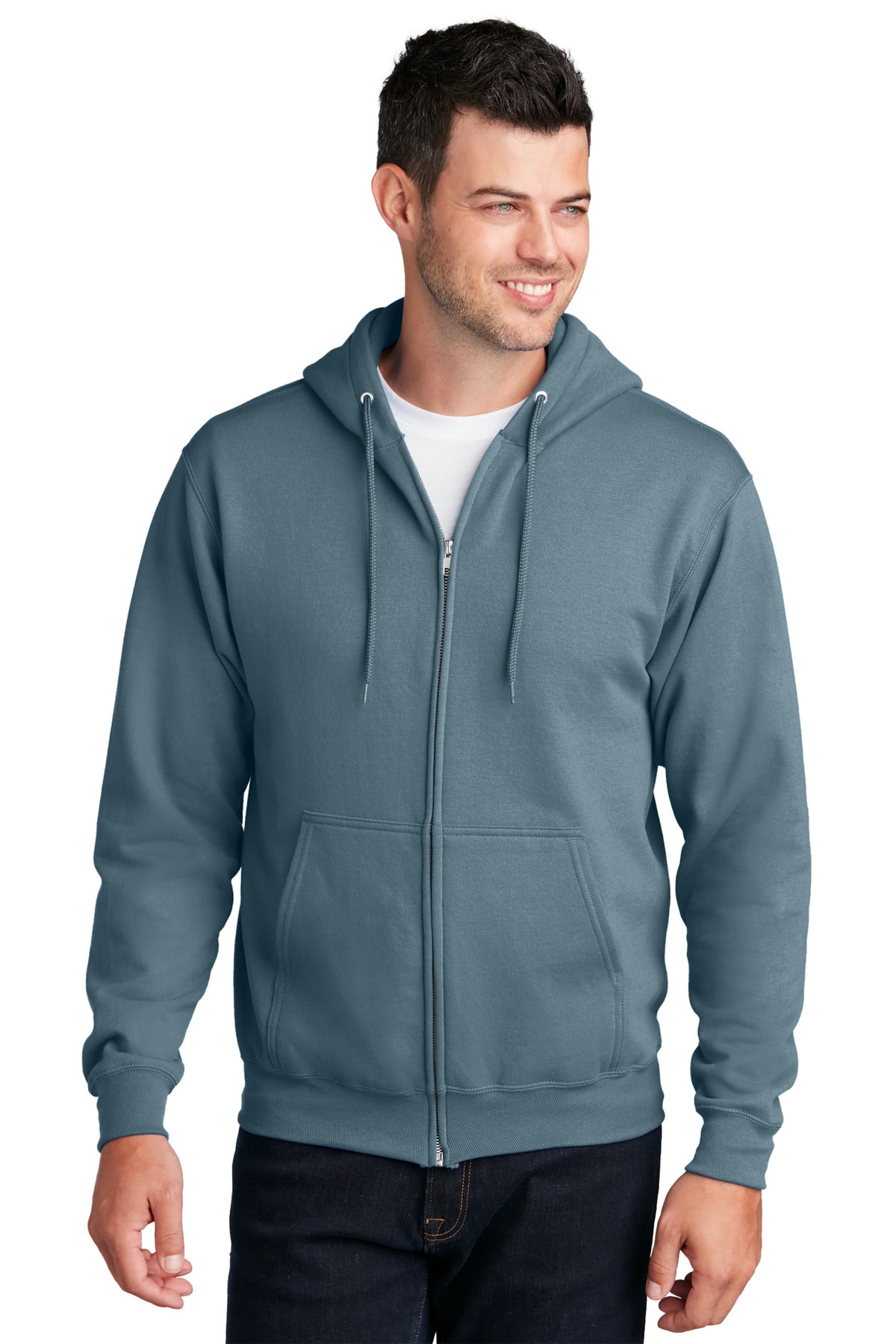 Custom Embroidered - Port & Company® - Core Fleece Full-Zip Hooded Sweatshirt. PC78ZH