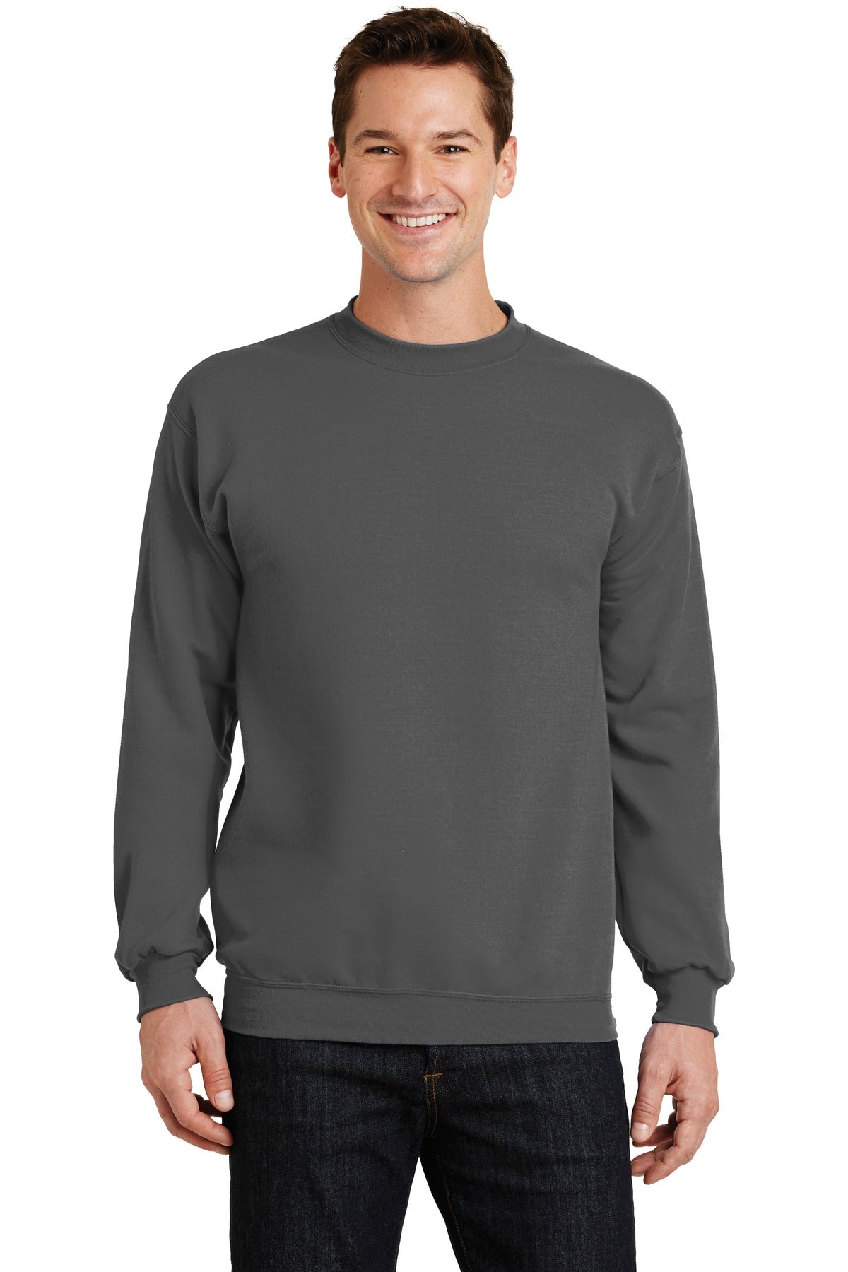 Custom Embroidered or DTF Print on Port & Co ™ Core Fleece Crewneck Sweatshirt. PC78