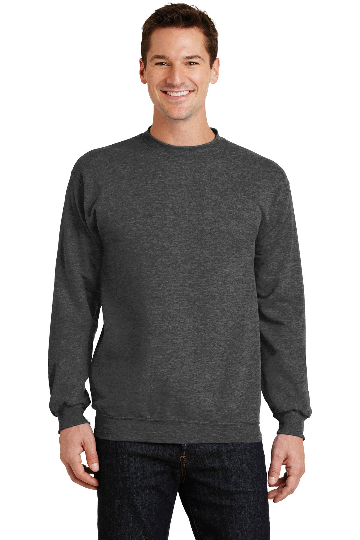 Custom Embroidery or DTF Print on Port & Co™ Core Fleece Crewneck Sweatshirt. PC78