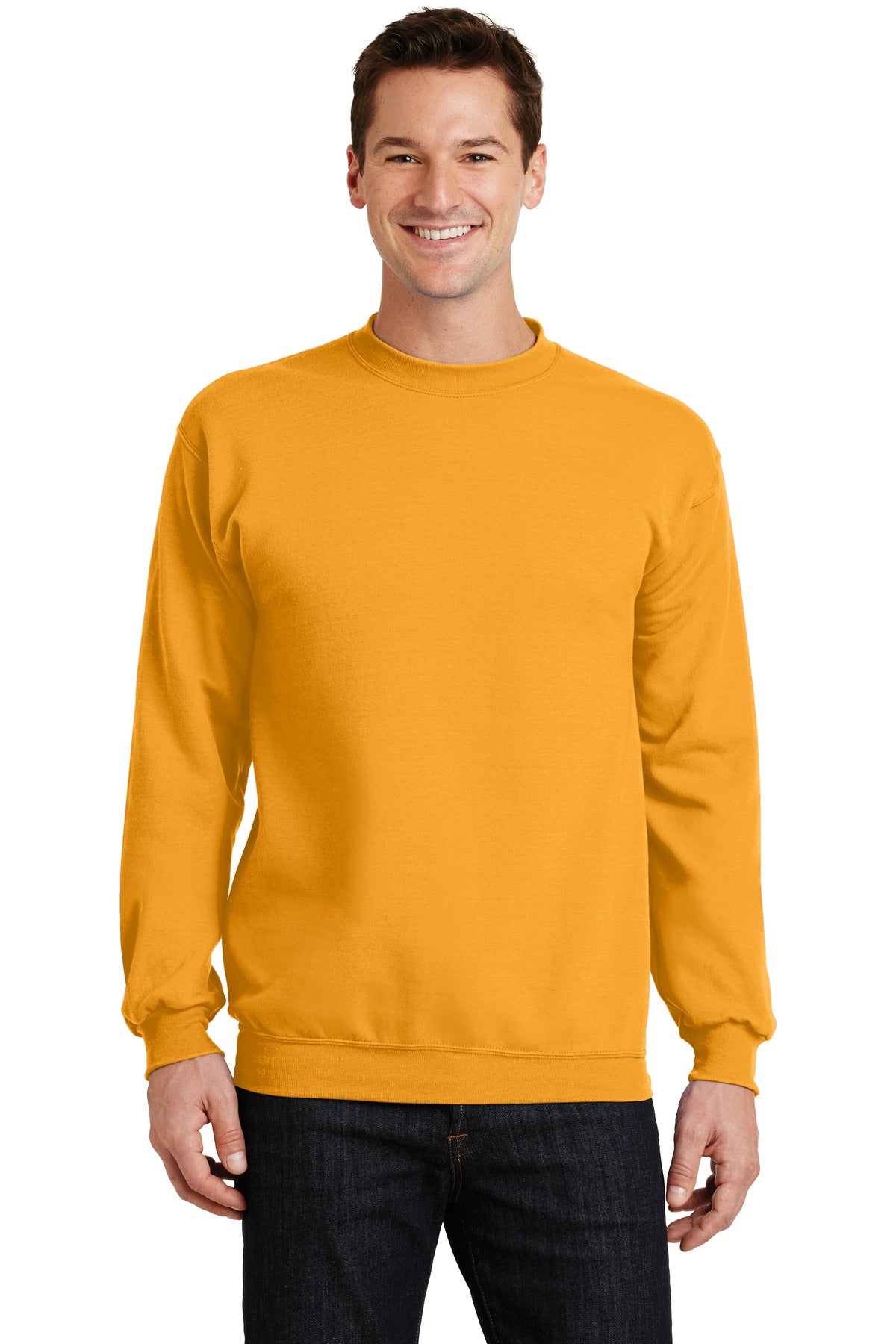 Custom Embroidery or DTF Print on Port & Co™ Core Fleece Crewneck Sweatshirt. PC78