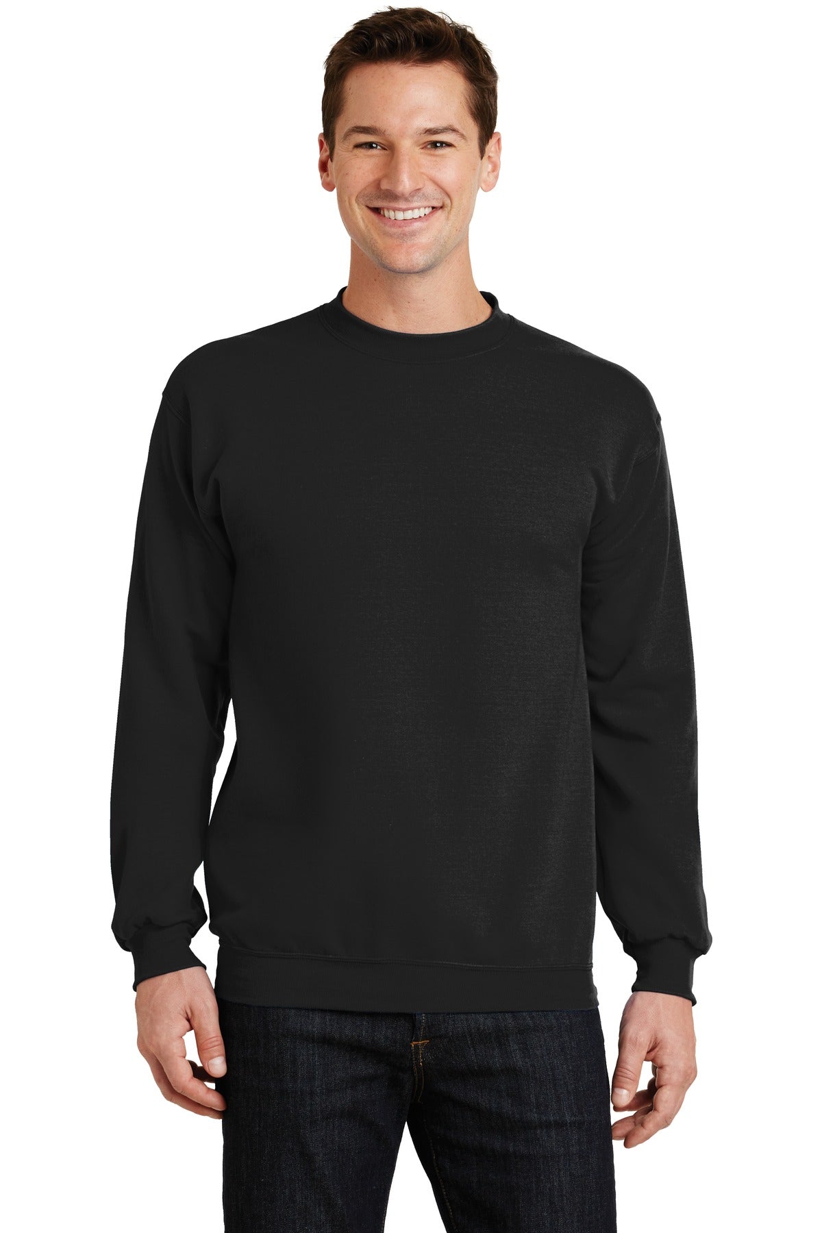 Custom Embroidered or DTF Print on Port & Co ™ Core Fleece Crewneck Sweatshirt. PC78