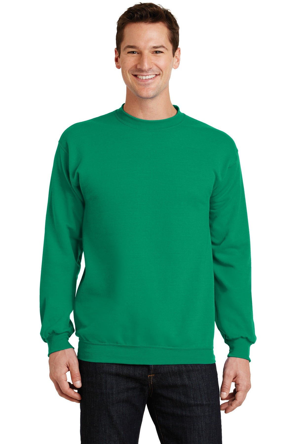 Custom Embroidery or DTF Print on Port & Co™ Core Fleece Crewneck Sweatshirt. PC78