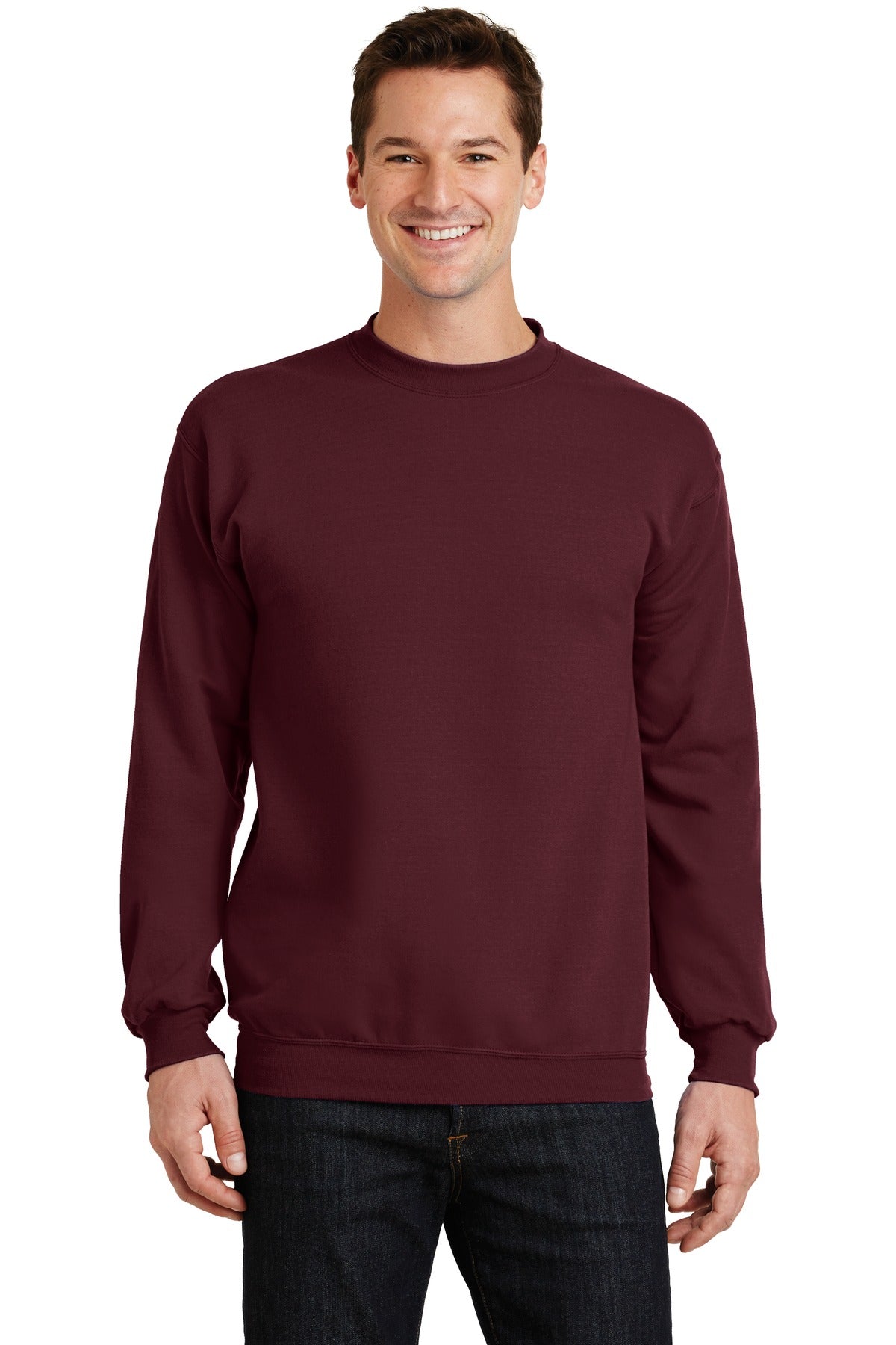 Custom Embroidered or DTF Print on Port & Co ™ Core Fleece Crewneck Sweatshirt. PC78