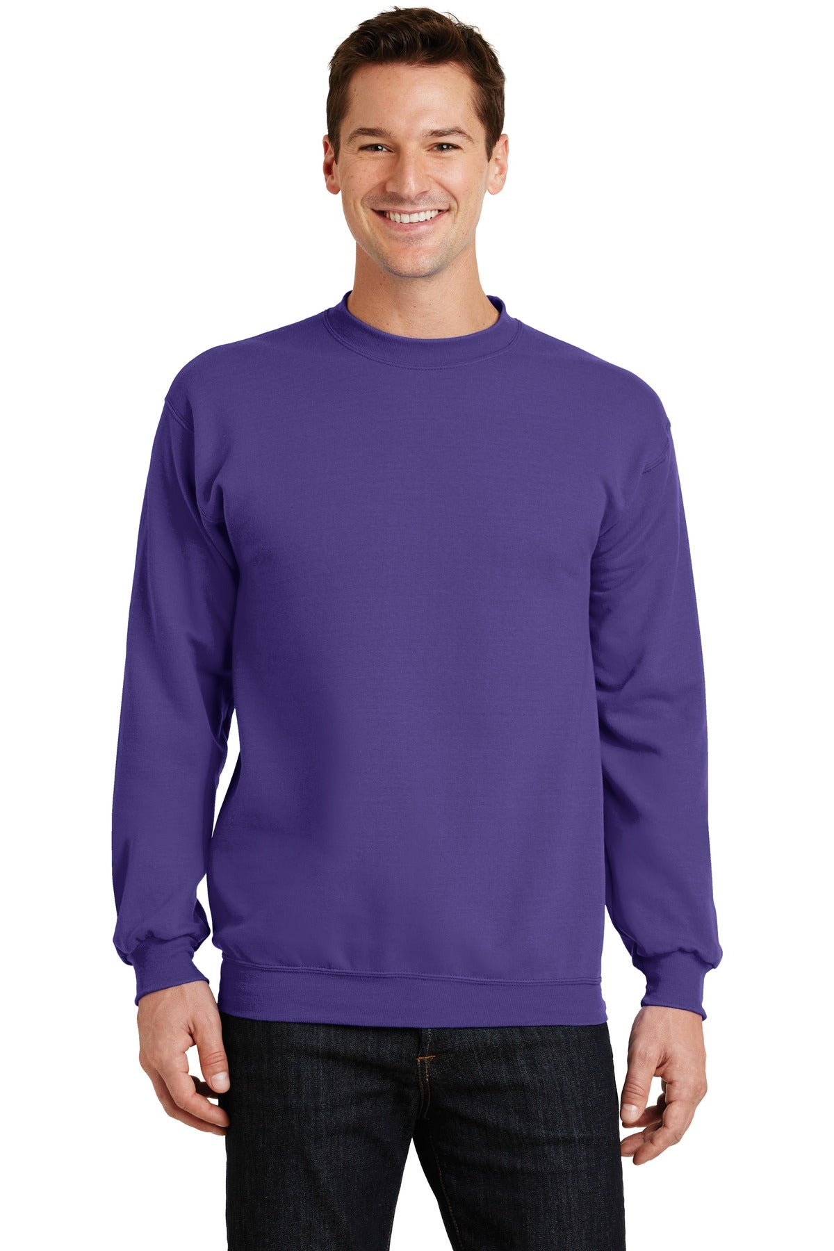 Custom Embroidery or DTF Print on Port & Co™ Core Fleece Crewneck Sweatshirt. PC78