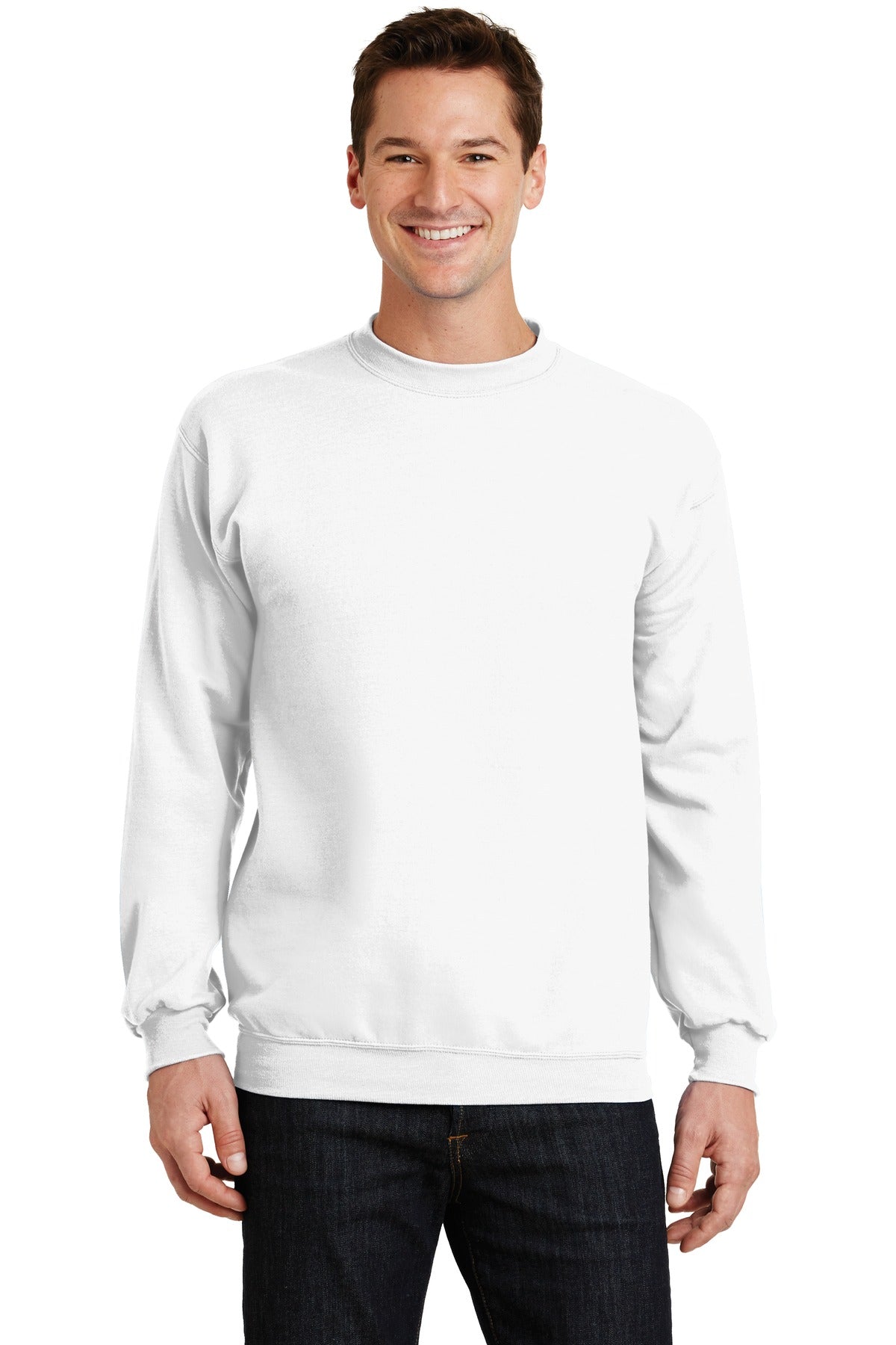 Custom Embroidered or DTF Print on Port & Co ™ Core Fleece Crewneck Sweatshirt. PC78
