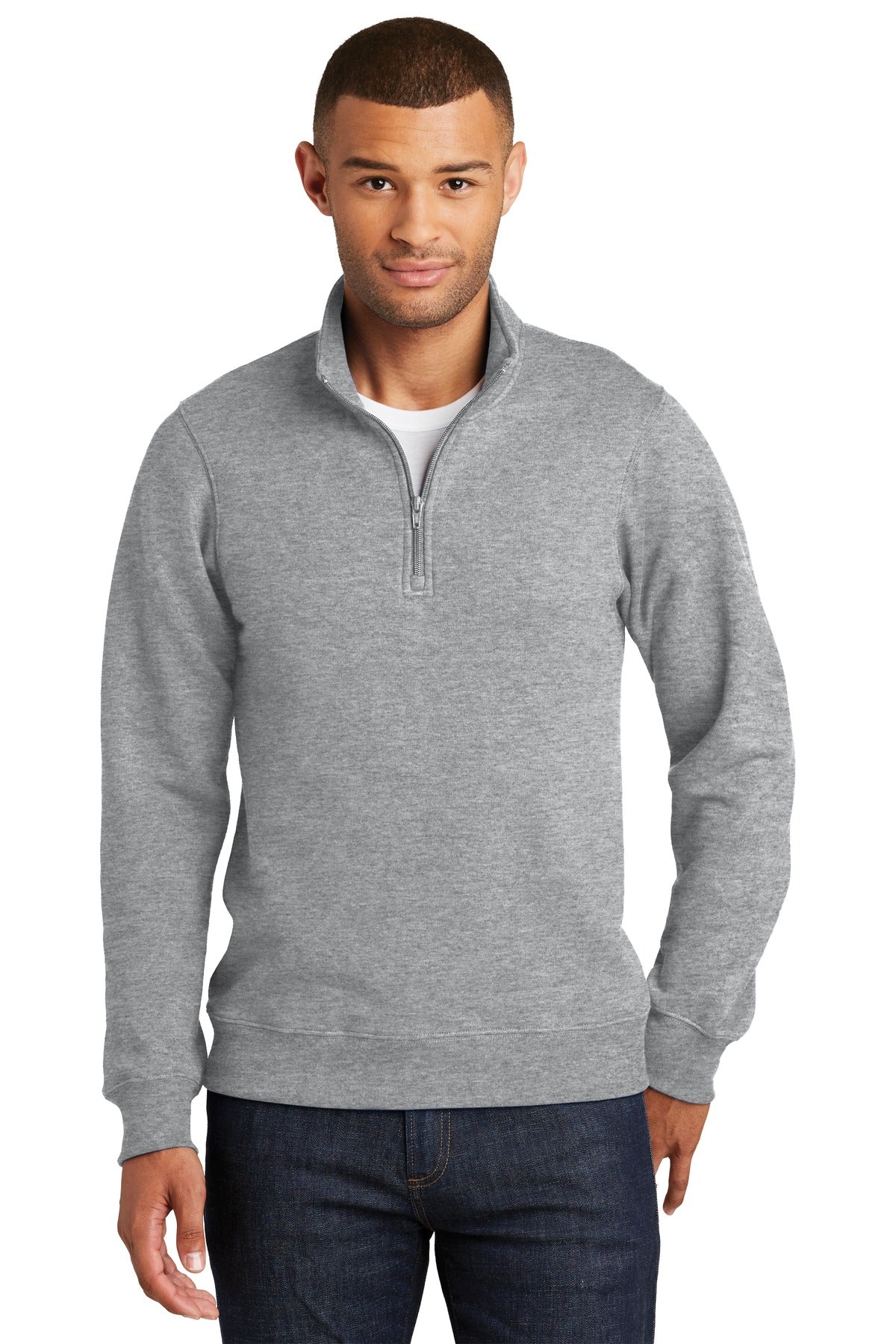 Custom Embroidered - Port & Company® Fan Favorite Fleece 1/4-Zip Pullover Sweatshirt. PC850Q