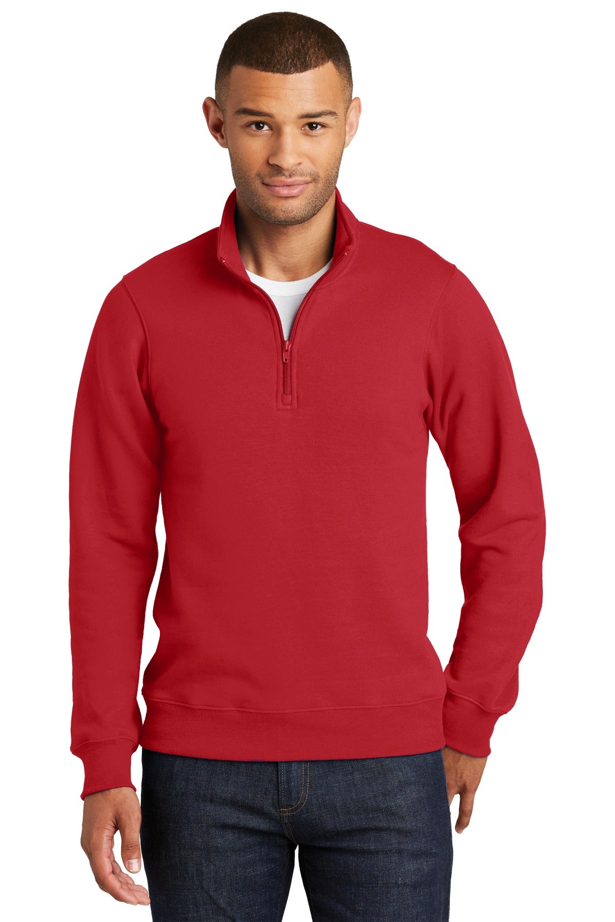 Custom Embroidered - Port & Company® Fan Favorite Fleece 1/4-Zip Pullover Sweatshirt. PC850Q