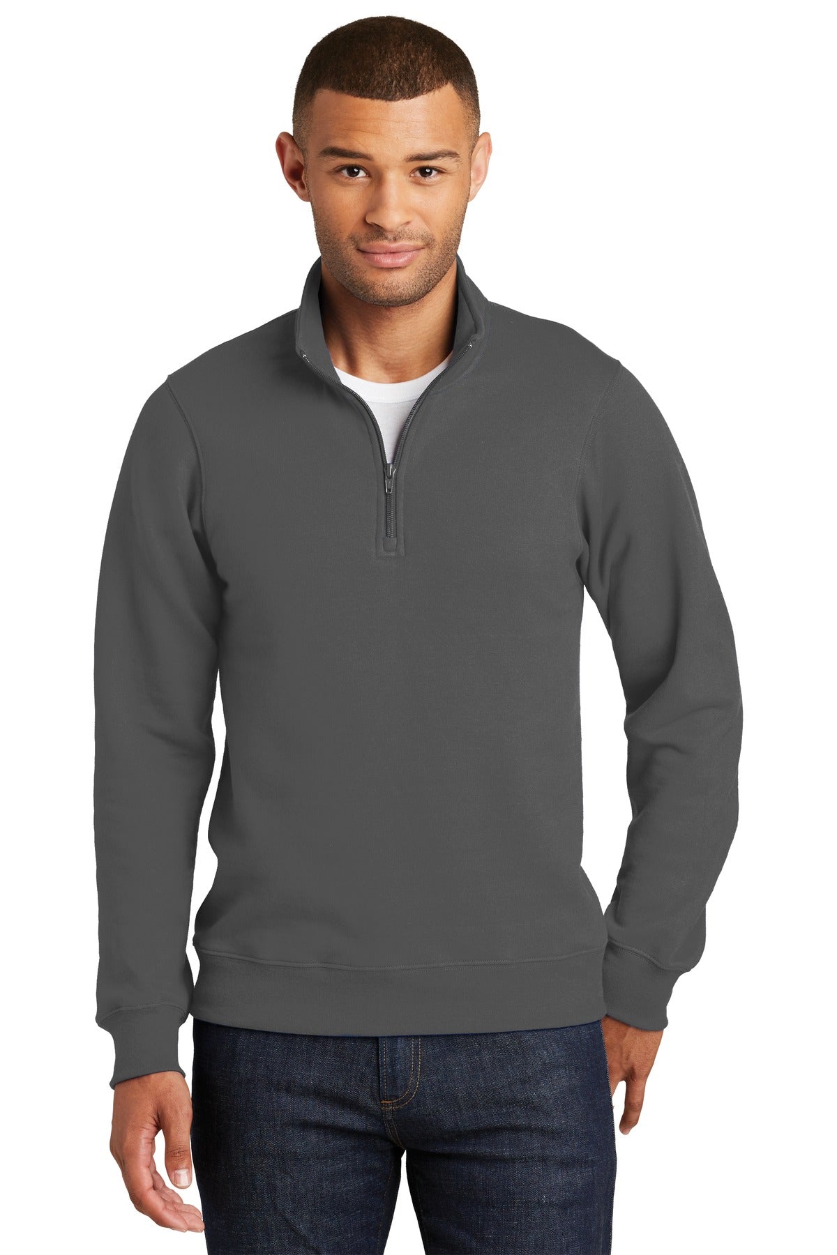Custom Embroidered - Port & Company® Fan Favorite Fleece 1/4-Zip Pullover Sweatshirt. PC850Q
