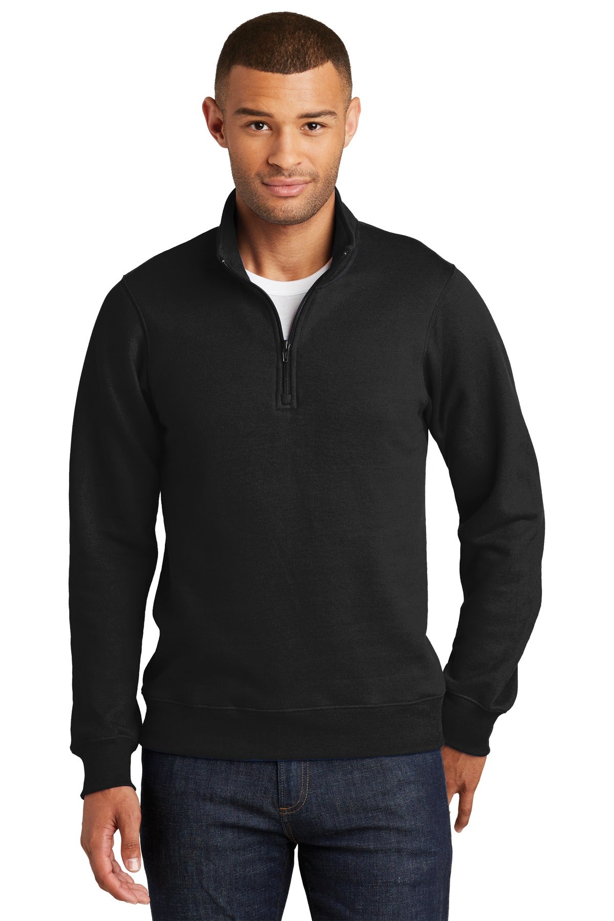 Custom Embroidered - Port & Company® Fan Favorite Fleece 1/4-Zip Pullover Sweatshirt. PC850Q