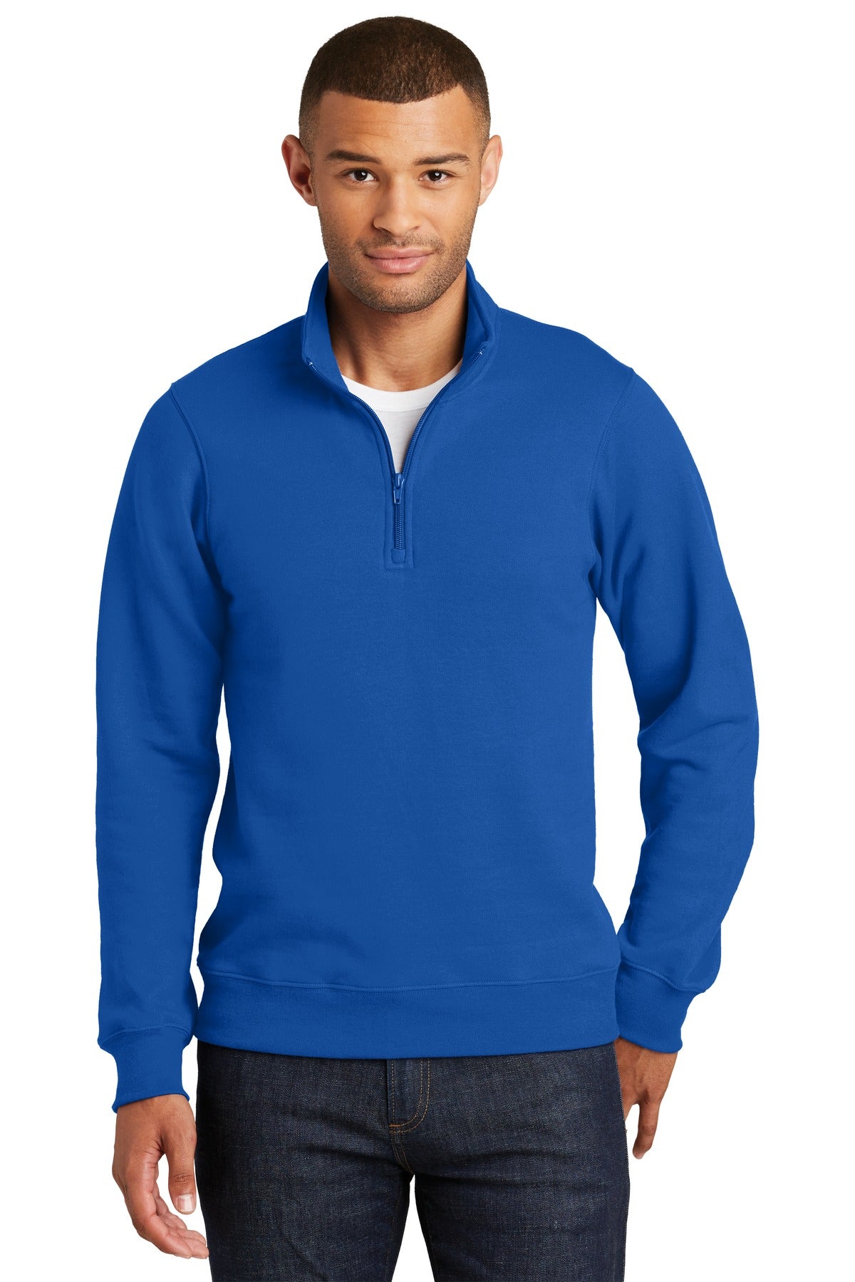 Custom Embroidered - Port & Company® Fan Favorite Fleece 1/4-Zip Pullover Sweatshirt. PC850Q