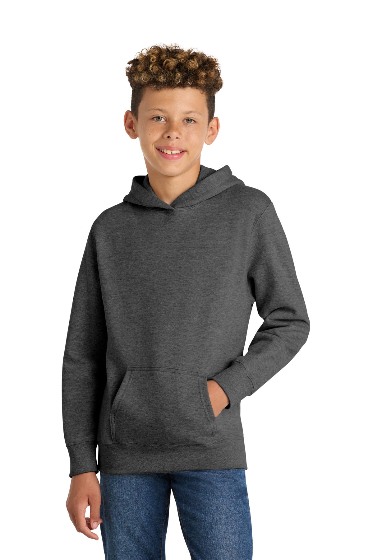 Custom Embroidery or DTF Print - Port & Co ® Youth Fan Favorite Fleece Pullover Hooded Sweatshirt. PC850YH