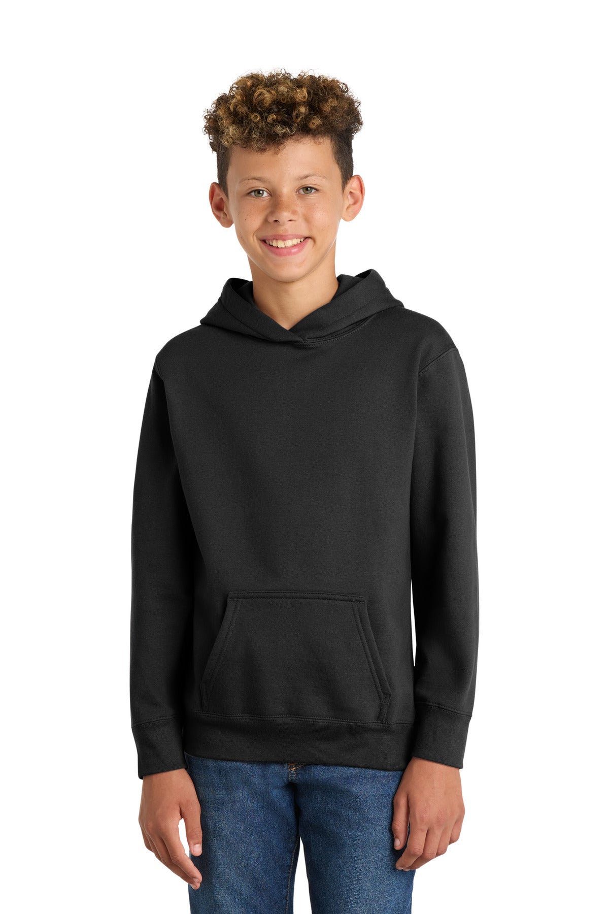 Custom Embroidery or DTF Print - Port & Co ® Youth Fan Favorite Fleece Pullover Hooded Sweatshirt. PC850YH