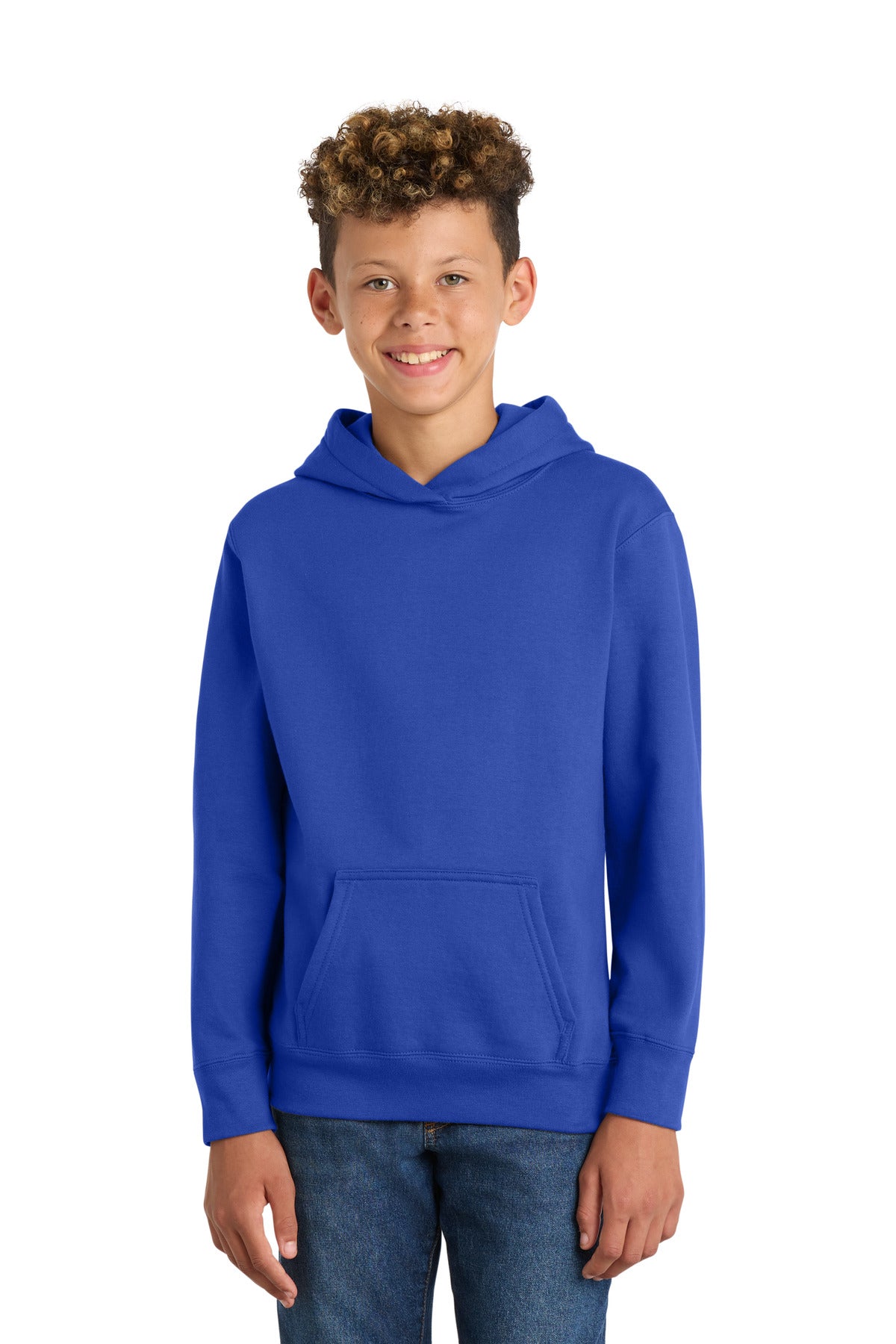 Custom Embroidery or DTF Print - Port & Co ® Youth Fan Favorite Fleece Pullover Hooded Sweatshirt. PC850YH