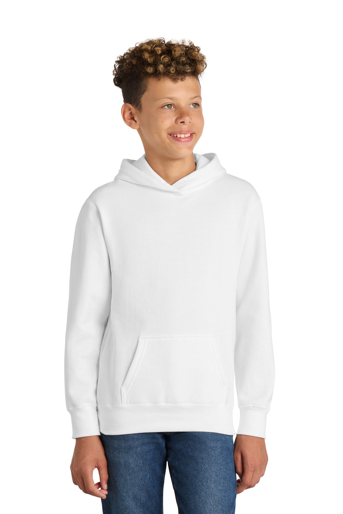 Custom Embroidery or DTF Print - Port & Co ® Youth Fan Favorite Fleece Pullover Hooded Sweatshirt. PC850YH