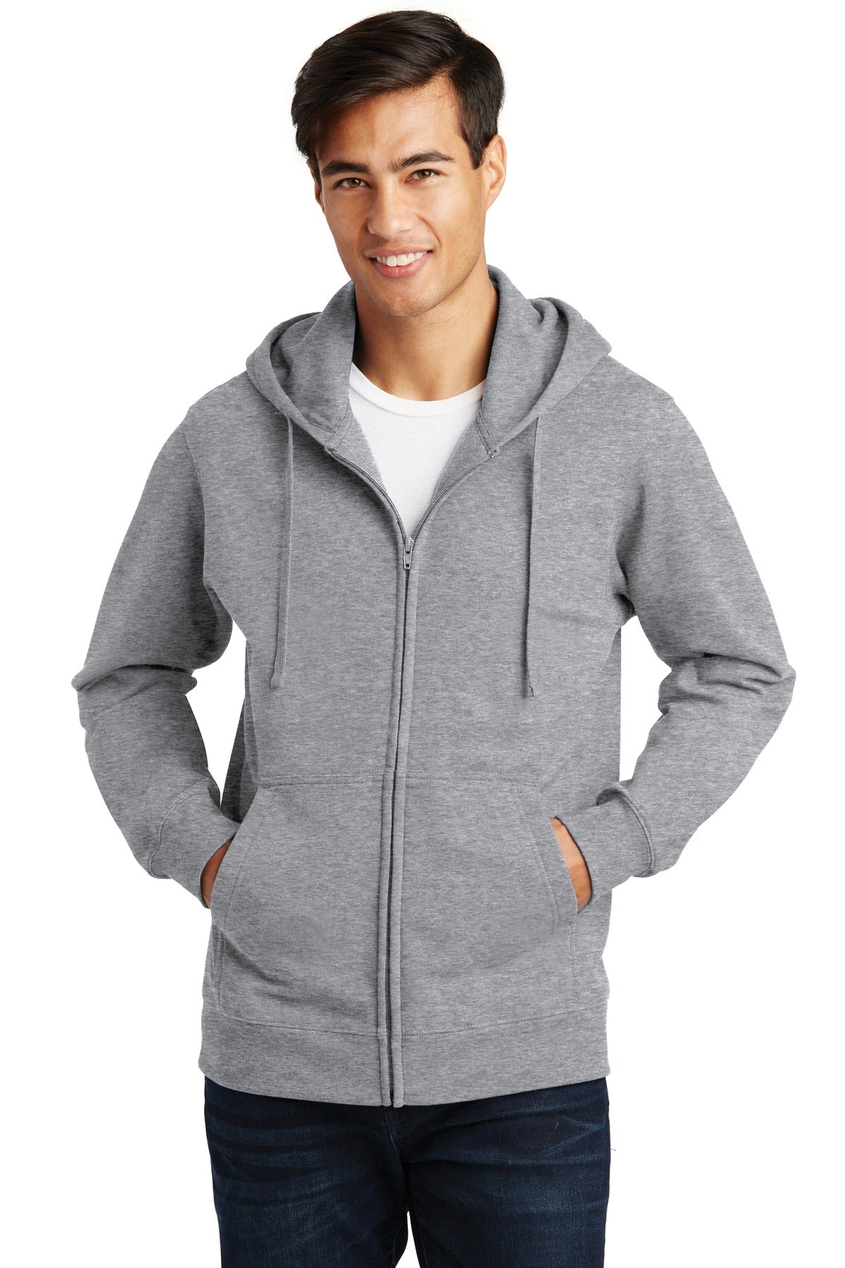 Custom Embroidered - Port & Company® Fan Favorite Fleece Full-Zip Hooded Sweatshirt. PC850ZH