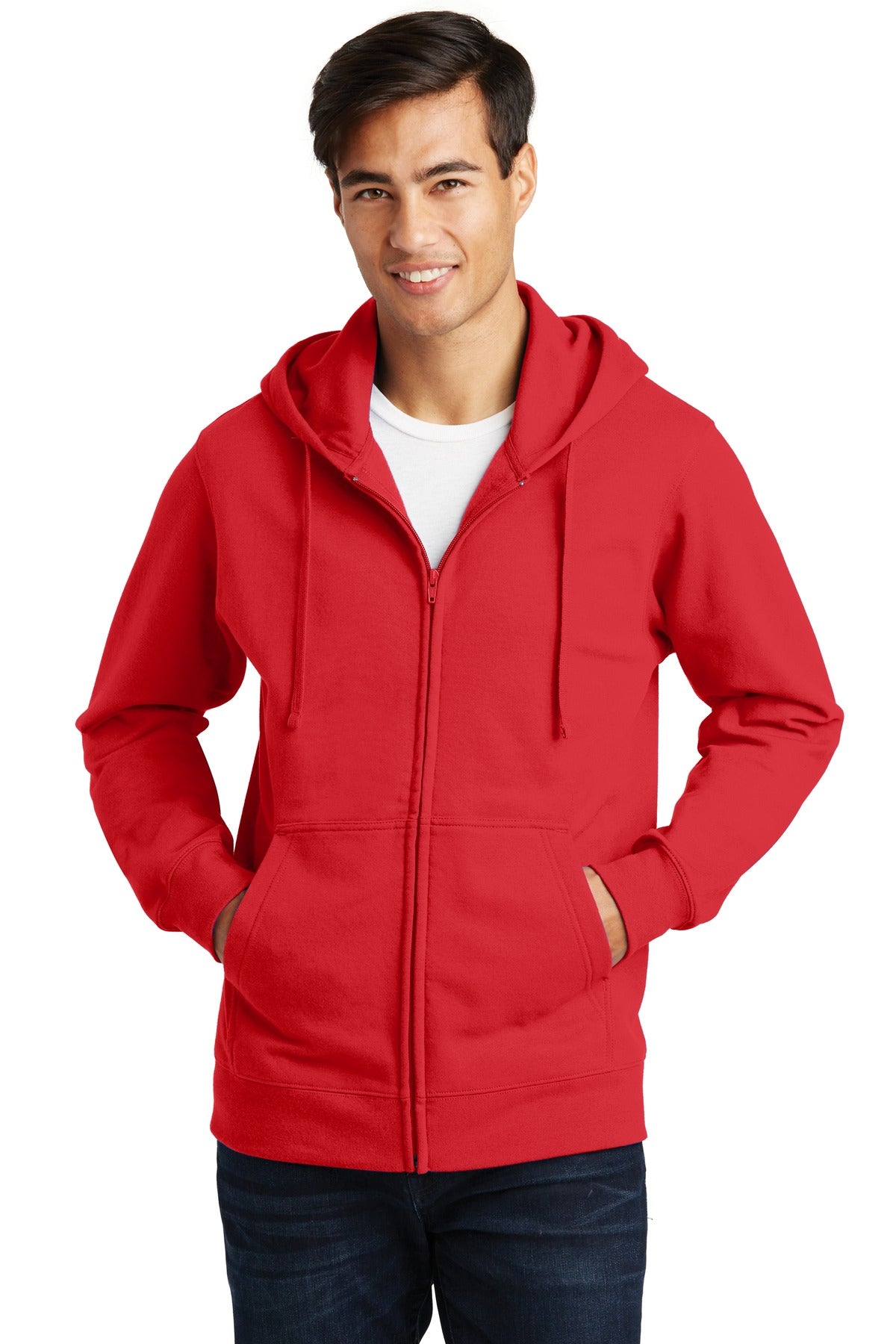 Custom Embroidered - Port & Company® Fan Favorite Fleece Full-Zip Hooded Sweatshirt. PC850ZH