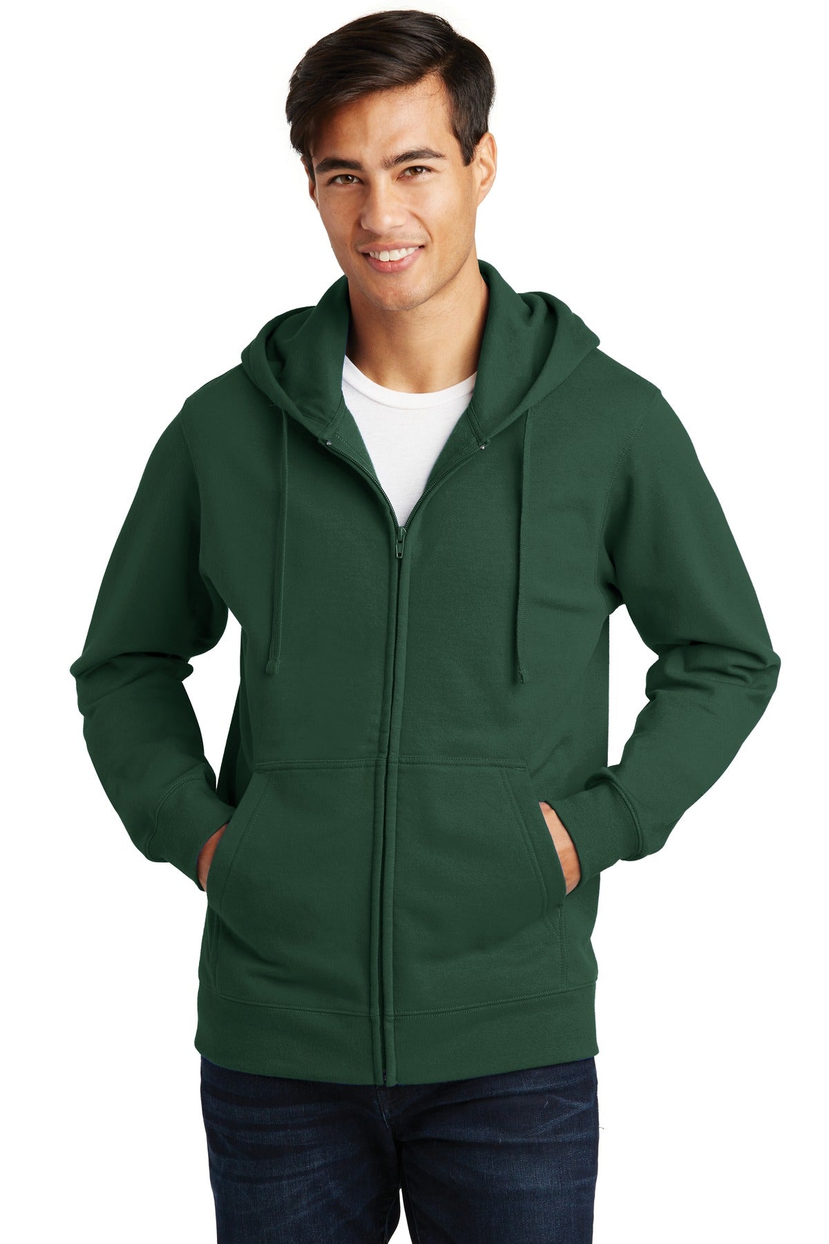 Custom Embroidered - Port & Company® Fan Favorite Fleece Full-Zip Hooded Sweatshirt. PC850ZH