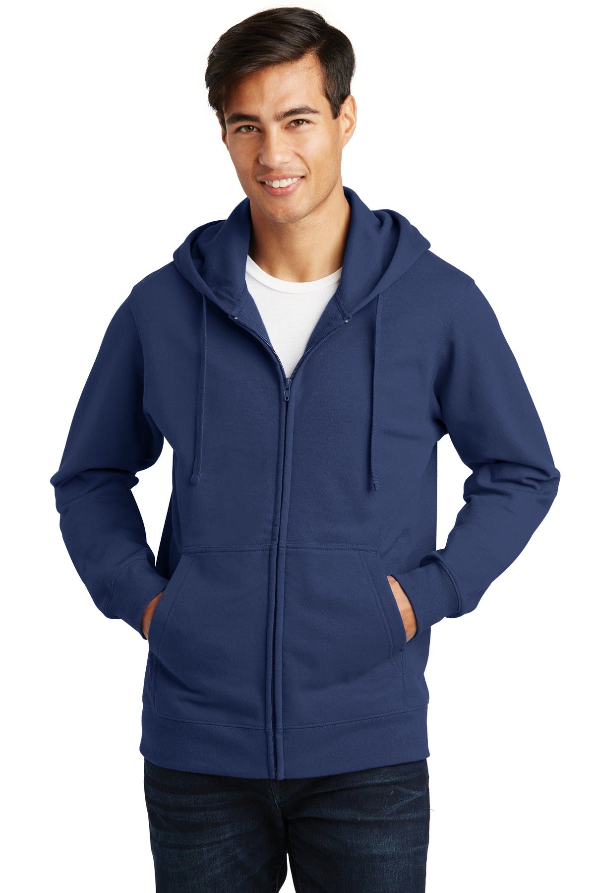 Custom Embroidered - Port & Company® Fan Favorite Fleece Full-Zip Hooded Sweatshirt. PC850ZH