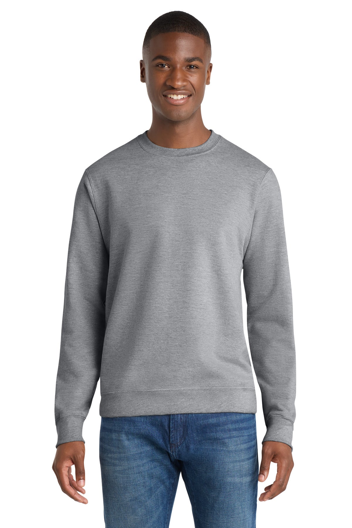 Custom Embroidered or DTF Print on Port & Co ™ Fan Favorite Fleece Crewneck Sweatshirt. PC850