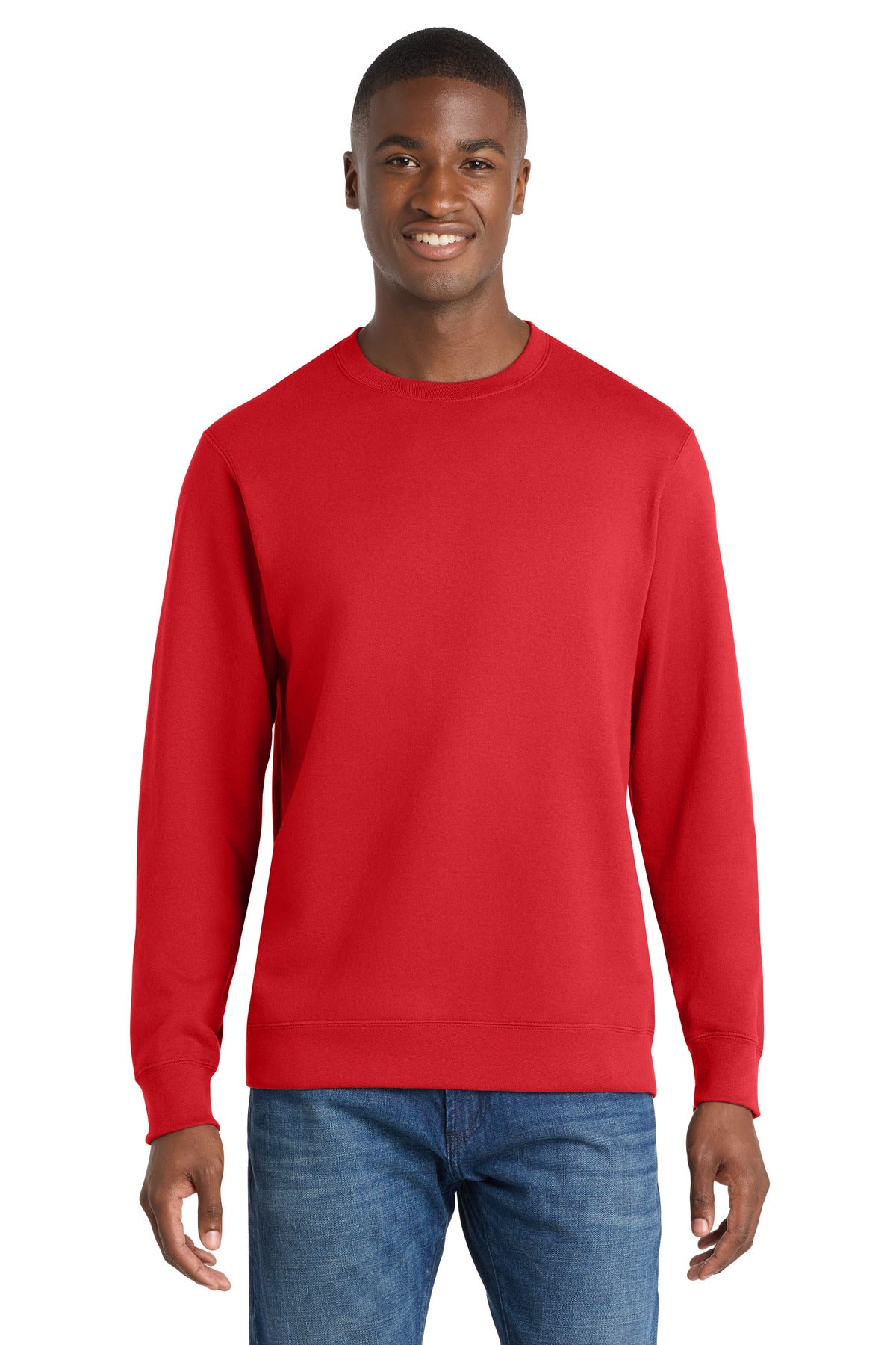Custom Embroidered or DTF Print on Port & Co ™ Fan Favorite Fleece Crewneck Sweatshirt. PC850