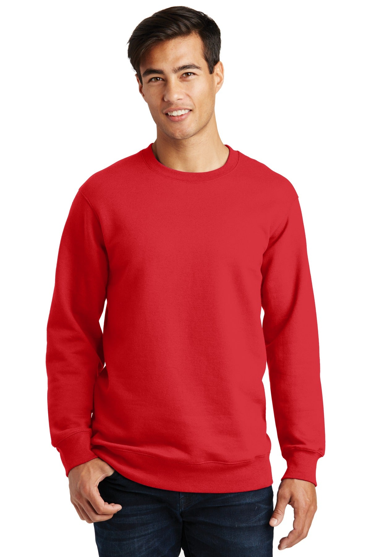 Custom Embroidered - Port & Company® Fan Favorite Fleece Crewneck Sweatshirt. PC850
