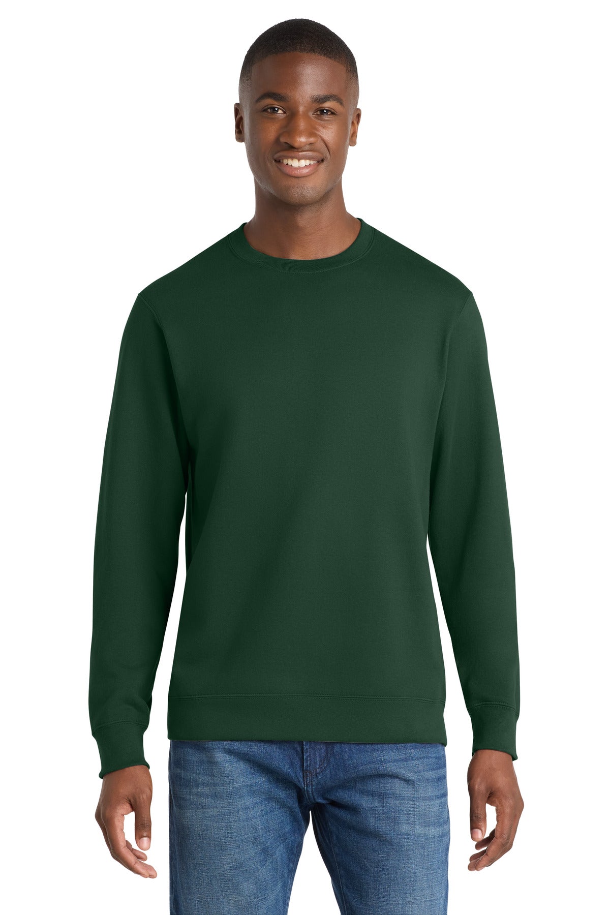 Custom Embroidered or DTF Print on Port & Co ™ Fan Favorite Fleece Crewneck Sweatshirt. PC850